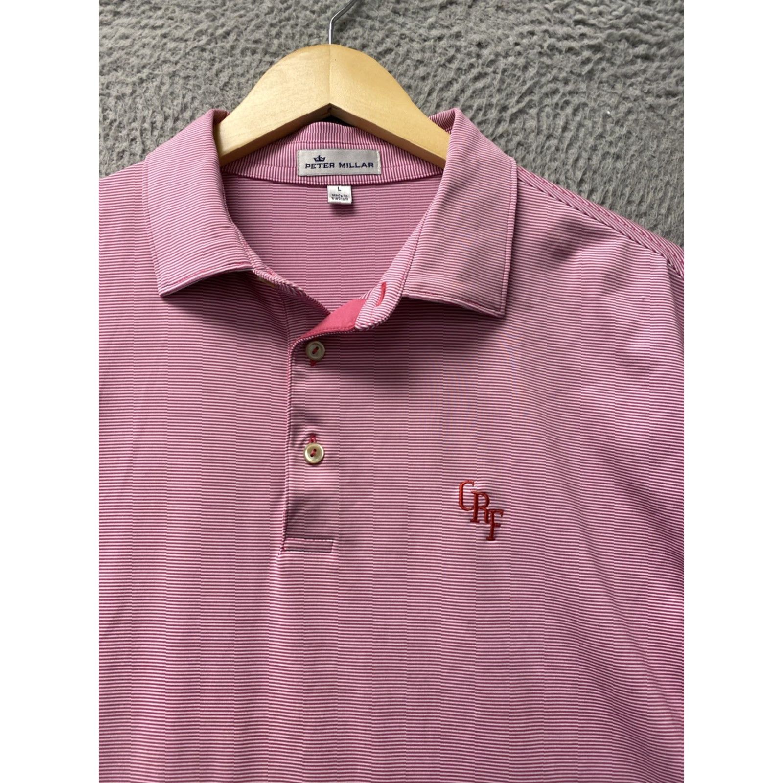 Peter Millar VINTAGE Peter Millar Summer Comfort Golf Polo Shirt Men Large Pink Striped Summer 90s Size US L / EU 52-54 / 3 - 2 Thumbnail