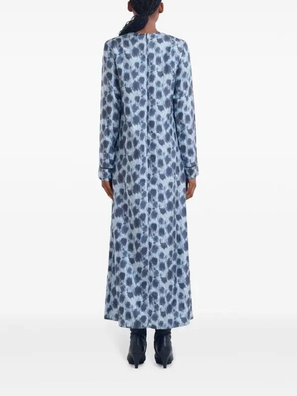 Marni o1w1db11125 All-Over-Print Dress in Blue Size L / US 10 / IT 46 - 3 Thumbnail