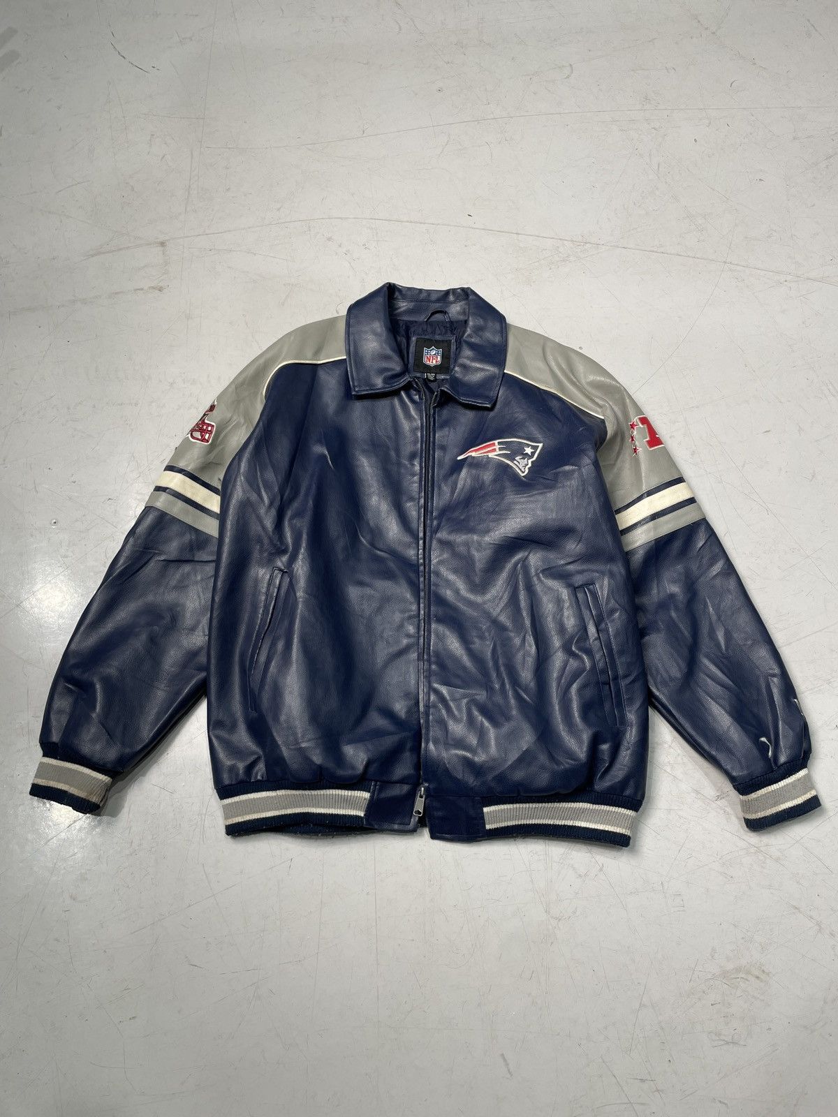 NFL NFL Patriots Leather Jacket Size US XXL / EU 58 / 5 - 1 Thumbnail