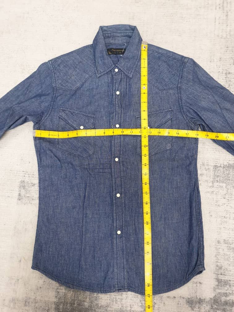 Japanese Brand Nano universe blue japan band 3 quater western chambray Size US S / EU 44-46 / 1 - 6 Thumbnail
