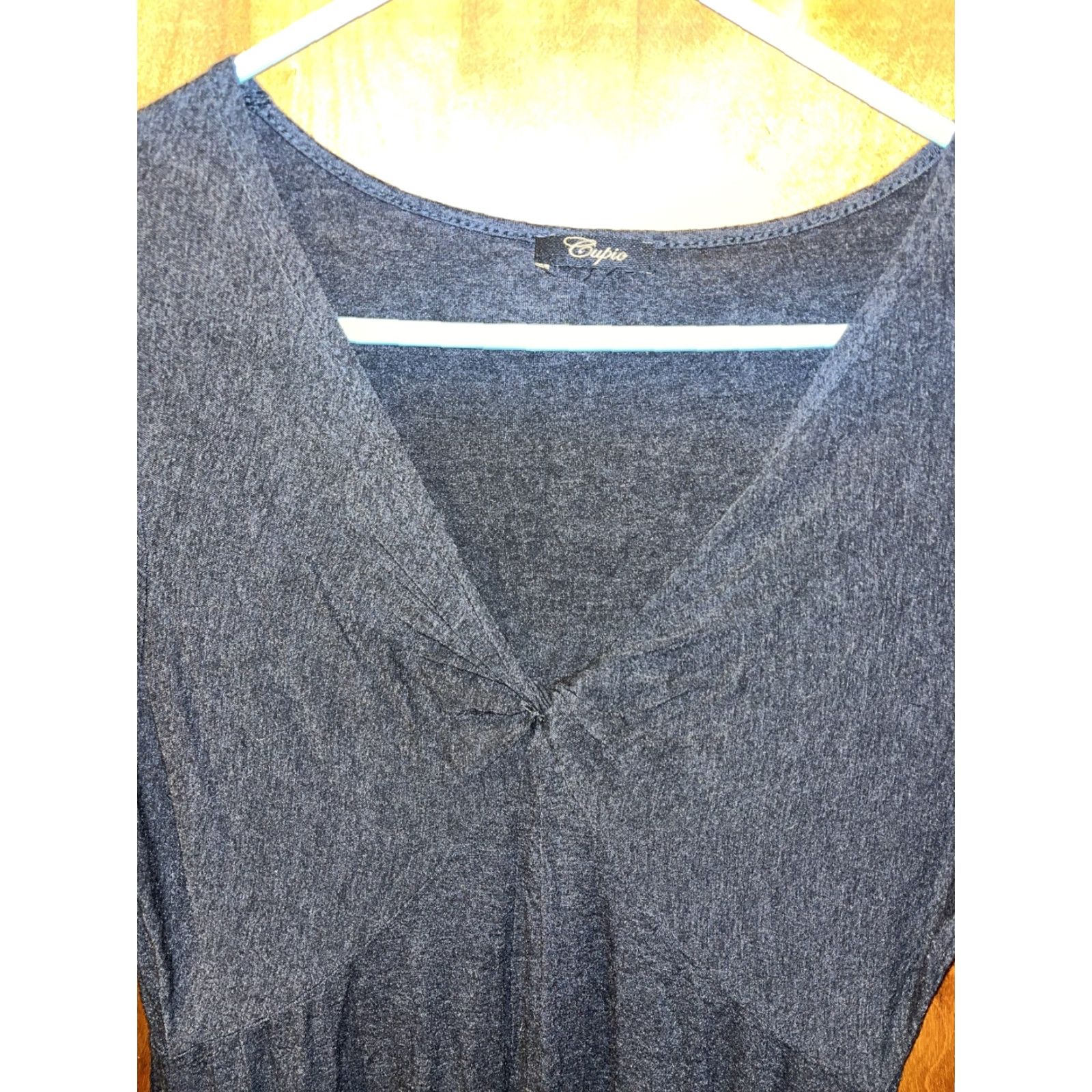 Vintage VINTAGE Cupio Women's Dress T-Shirt Dress 40s Style Large Black Cotton Knee Length Sleeveless Casual Women's Size L / US 10 / IT 46 - 2 Thumbnail