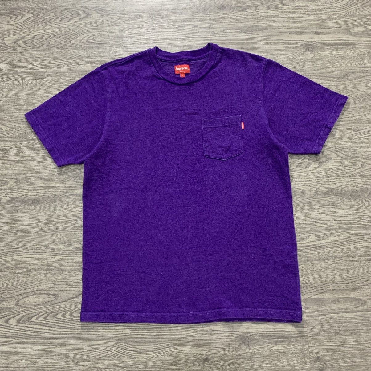 Supreme Supreme SS Pocket Tee (FW18) Plum Size US L / EU 52-54 / 3 - 1 Thumbnail