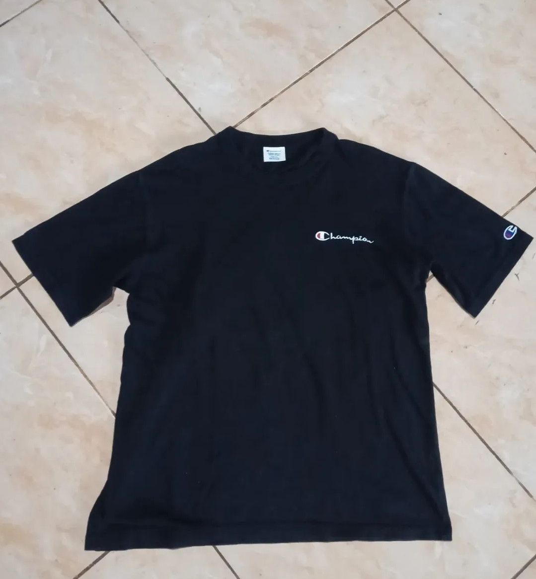Champion T-Shirt CHAMPION Small Script embroidered {Black} Size US M / EU 48-50 / 2 - 1 Thumbnail