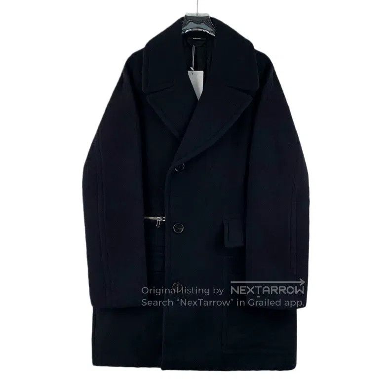 Hermes Hermes Black Lapel Wool Coat Size US S / EU 44-46 / 1 - 1 Thumbnail