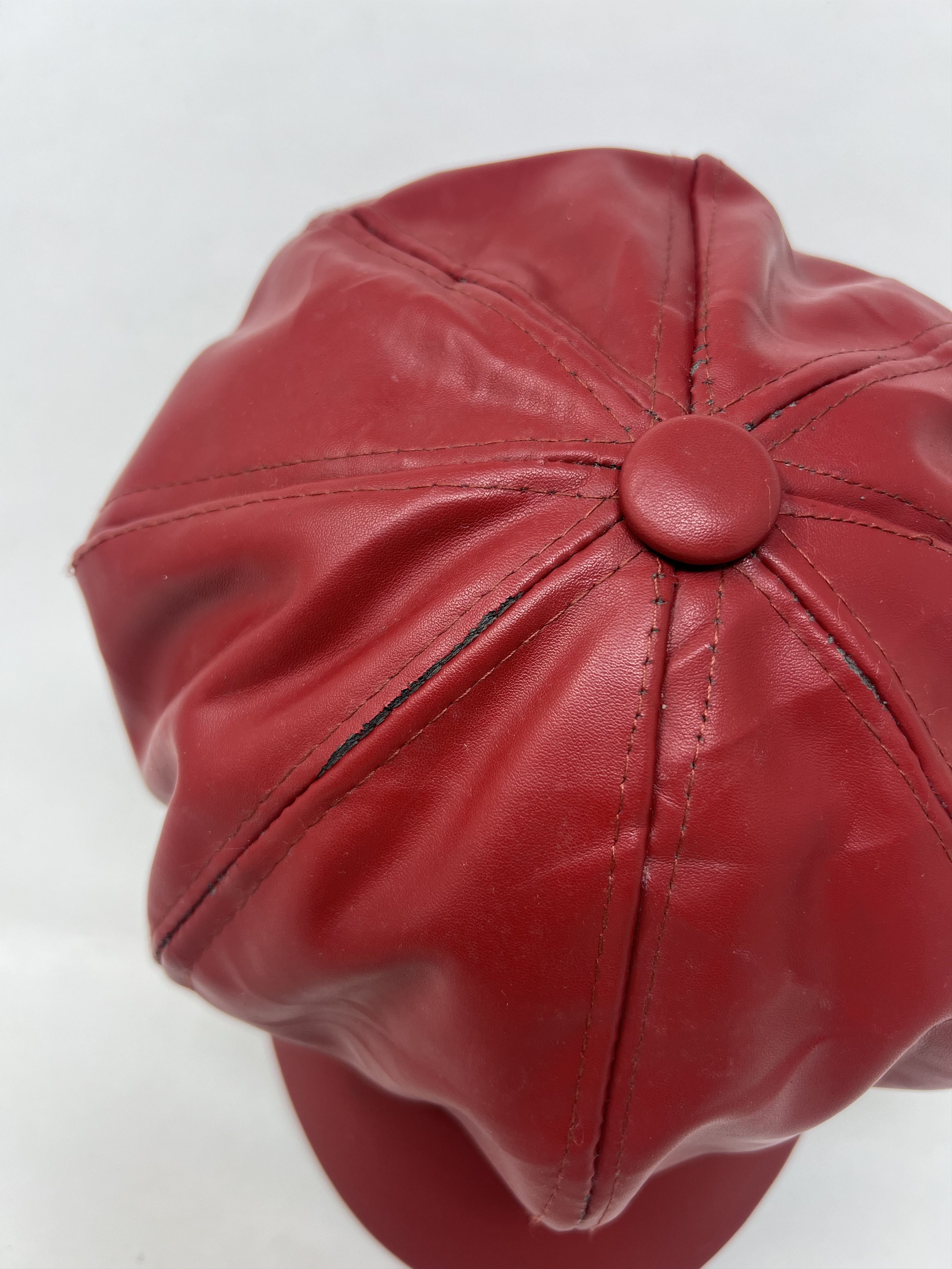 Vintage Vintage Leather Newsboy Retro Hat Size ONE SIZE - 9 Thumbnail