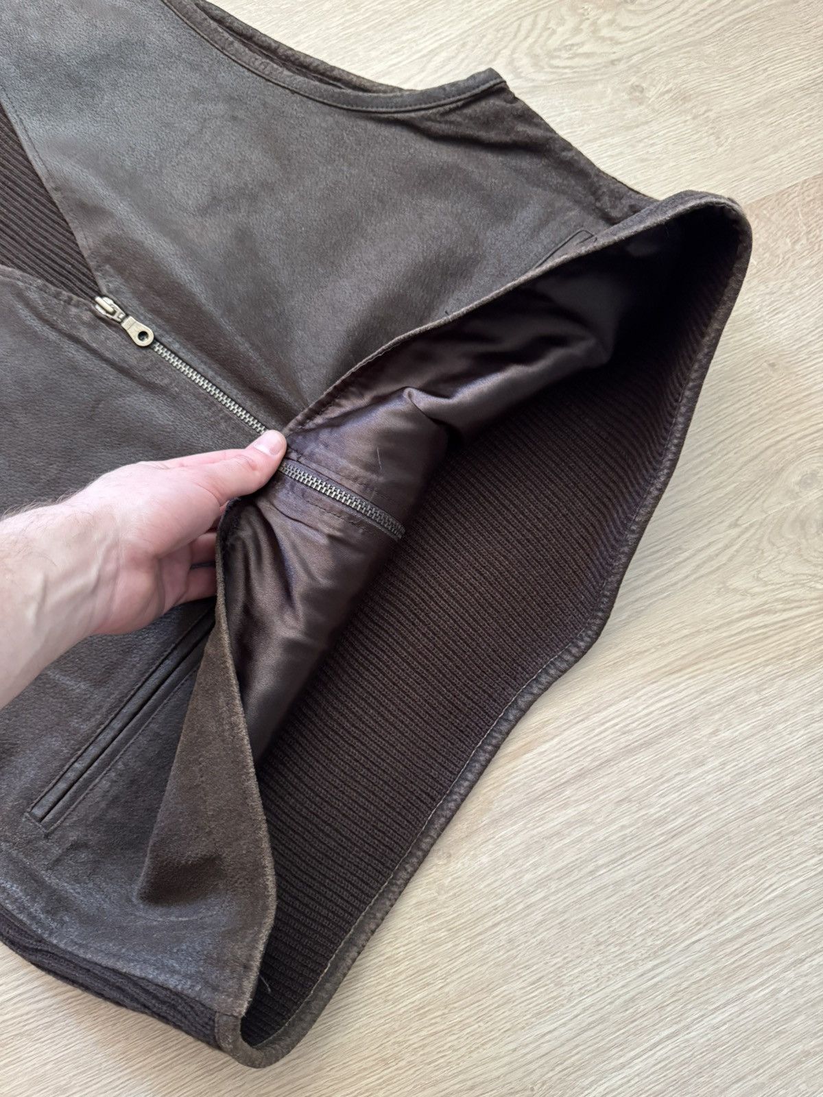 Genuine Leather Vintage 90’s J. Riggings Genuine Leather Cowboy Brown Vest Size US XL / EU 56 / 4 - 4 Thumbnail