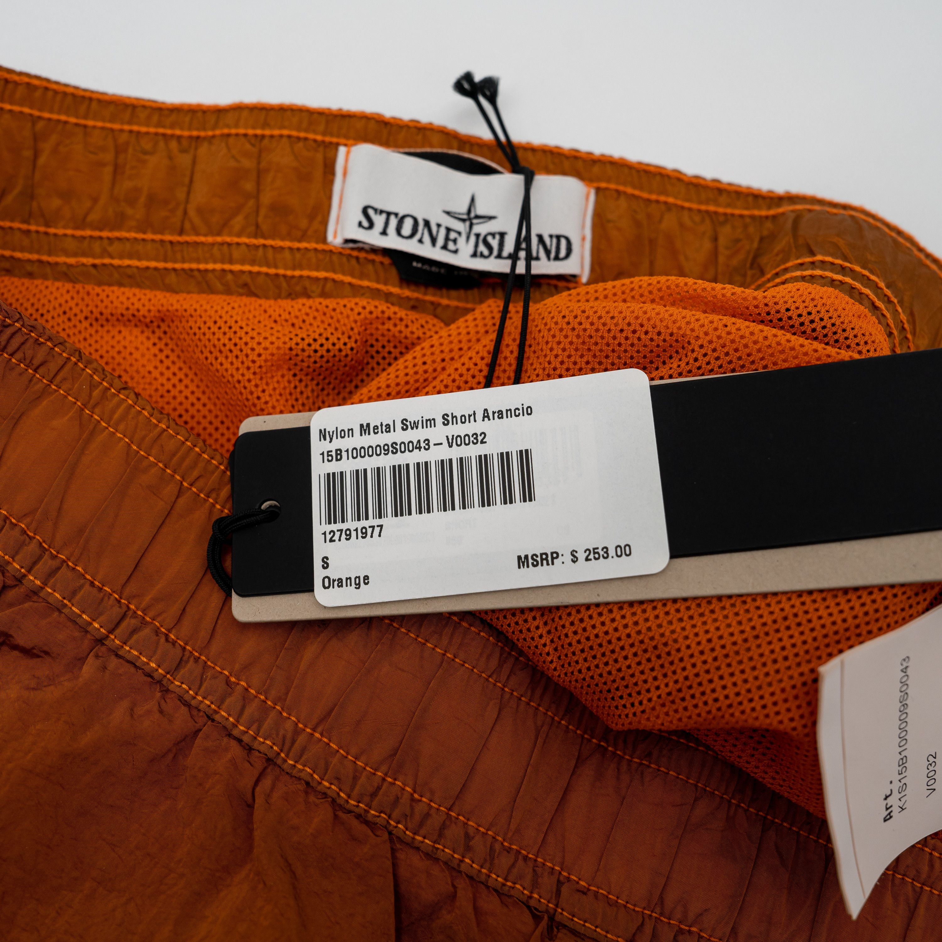 Stone Island S Stone Island Nylon Metal Swim Shorts Arancio Orange Size US 30 / EU 46 - 6 Thumbnail
