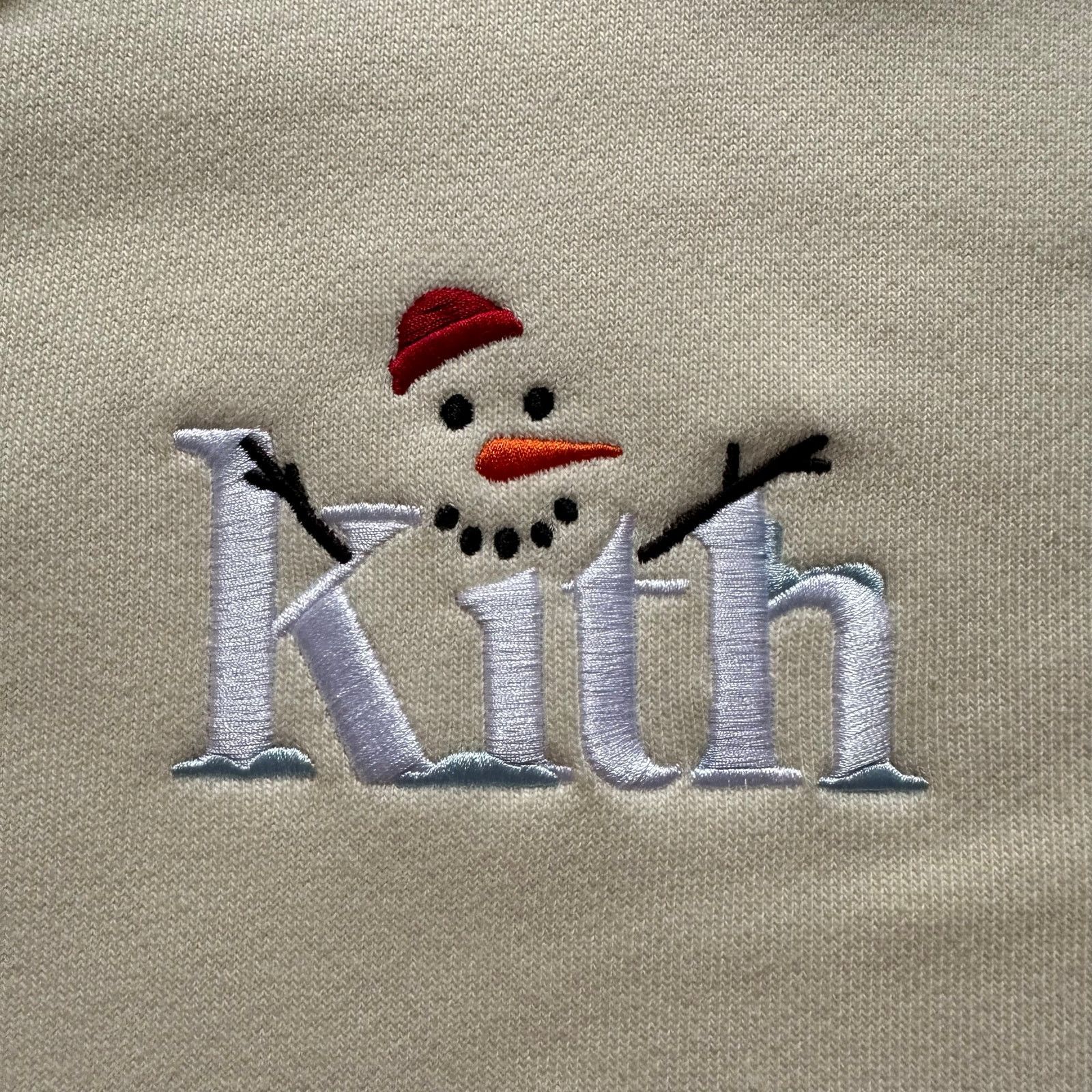 Kith Kith Kithmas Snowman Embroidery Hoodie in Cream Size US M / EU 48-50 / 2 - 3 Thumbnail