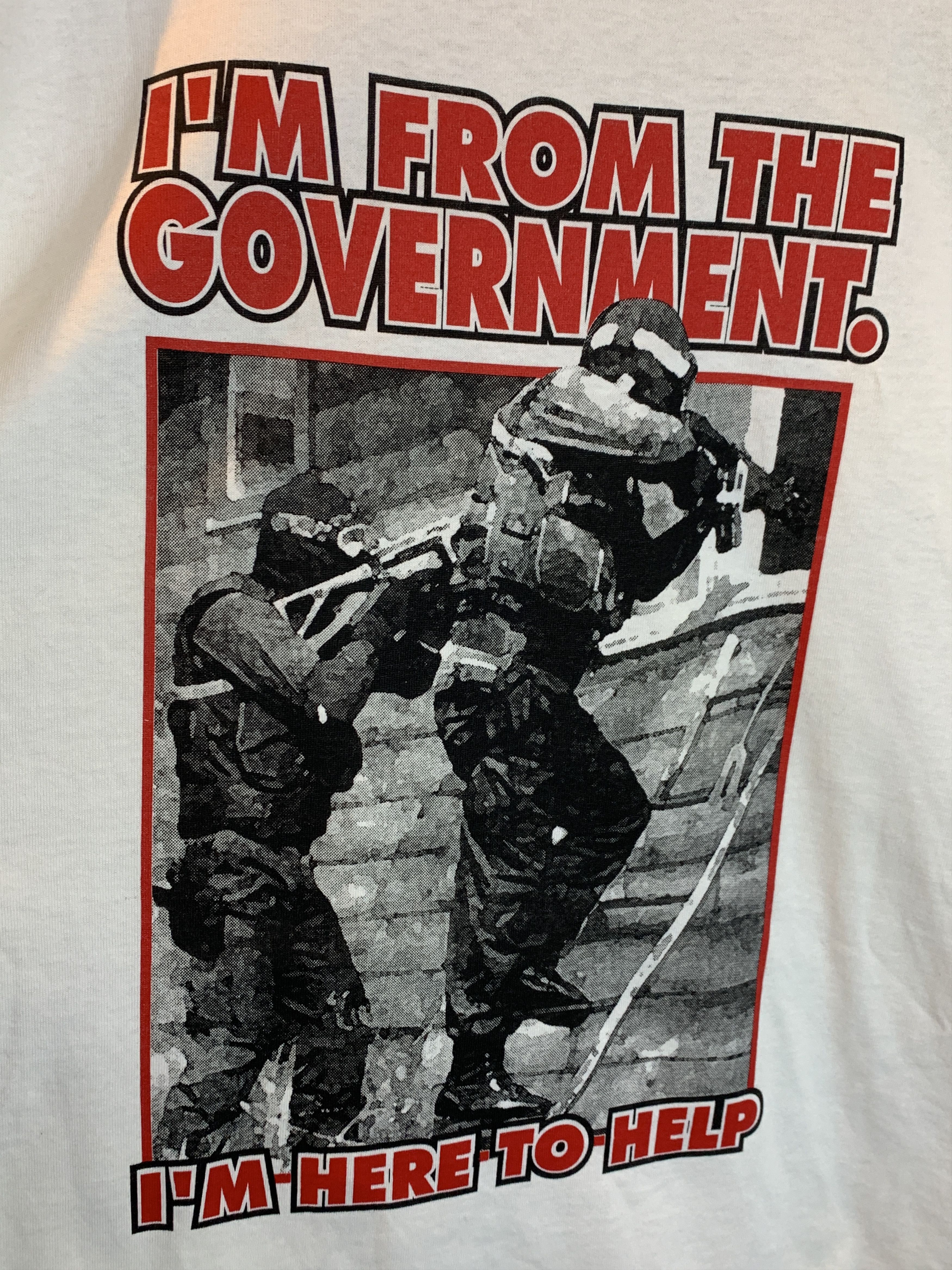 Vintage RARE* Vintage 90s I’m From The Government Here To Help Shirt Size US XL / EU 56 / 4 - 2 Thumbnail