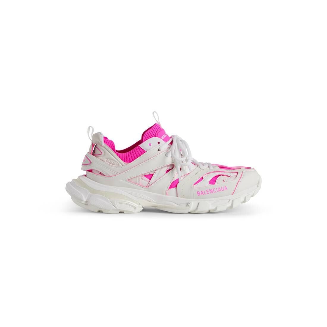 o1in1g0924 Track Sock Sneaker in White/Pink
