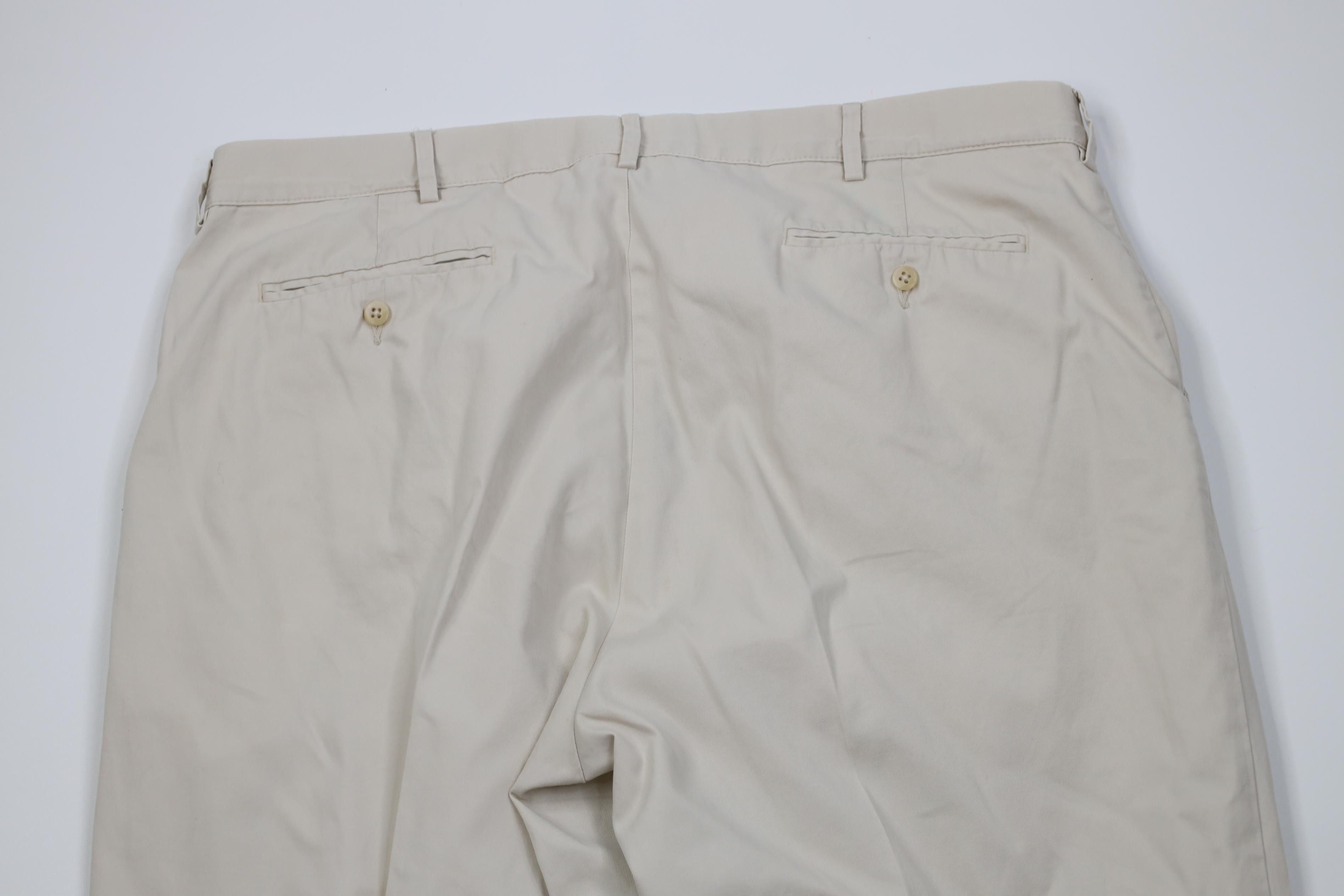 Polo Ralph Lauren Vintage 90s Ralph Lauren Wide Leg Chino Pants Stone Cotton Size US 40 / EU 56 - 12 Thumbnail