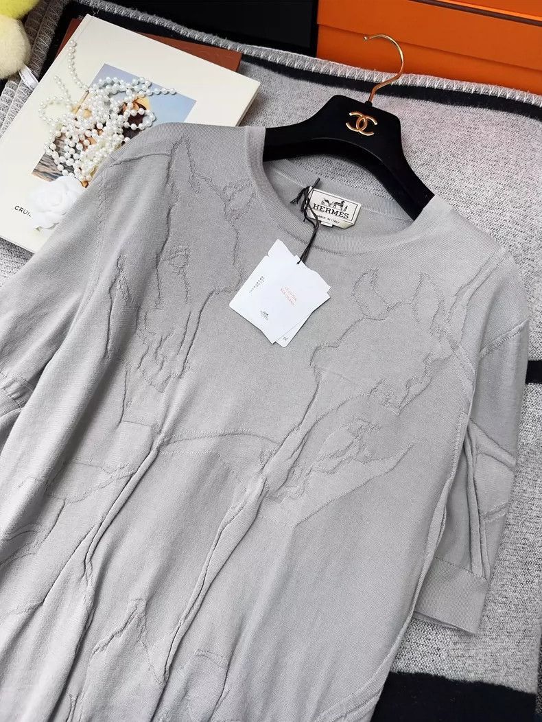 Hermes Hermes Men's Short Sleeve Knit Top-2506 Size M / US 6-8 / IT 42-44 - 3 Thumbnail