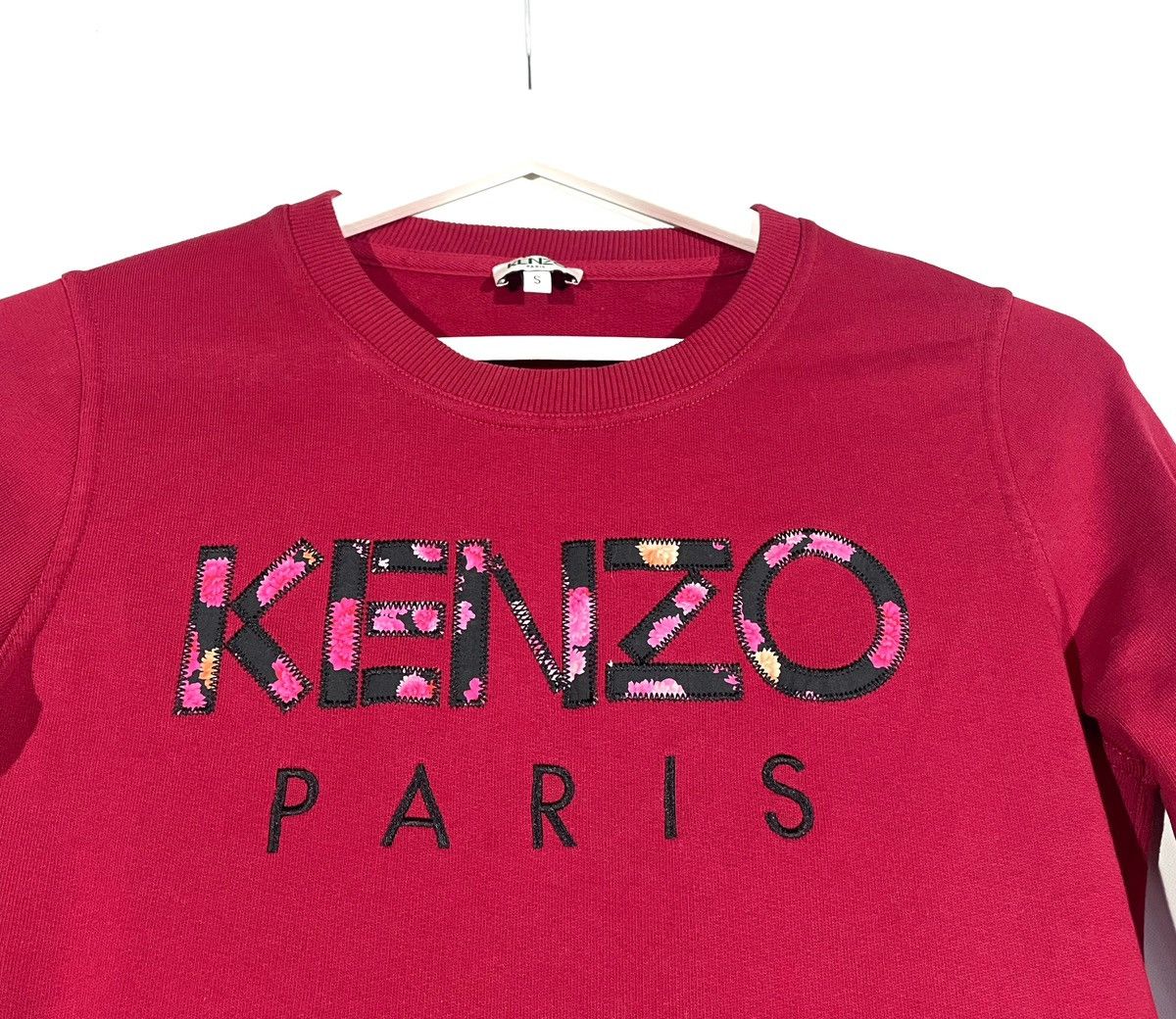 Kenzo Kenzo Paris Women Red Sweatshirt Big Logo Flower Print S Size S / US 4 / IT 40 - 5 Thumbnail