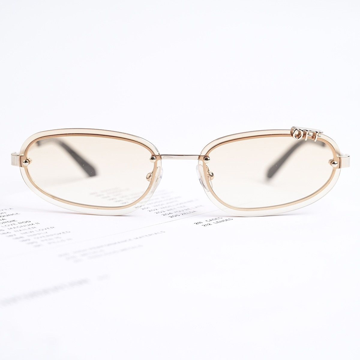 Off-White OFF WHITE MIAMI GOLD GRADIENT BROWN SUNGLASSES Size ONE SIZE - 10 Thumbnail