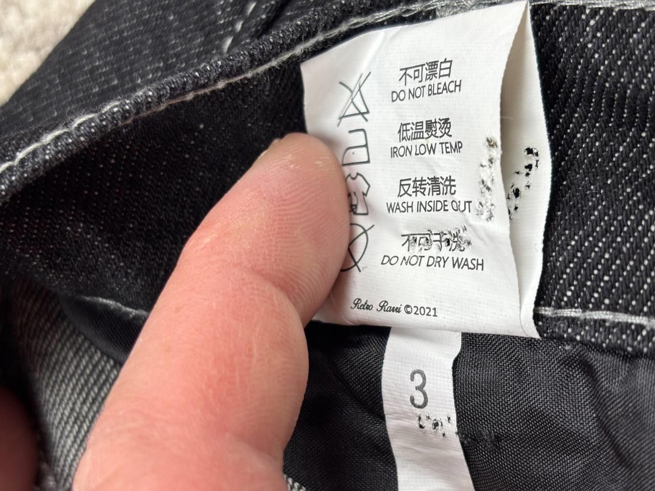 Other Retro Ravi Y2K Baggy Star Jeans Black Denim Streetwear Size US 30 / EU 46 - 9 Thumbnail