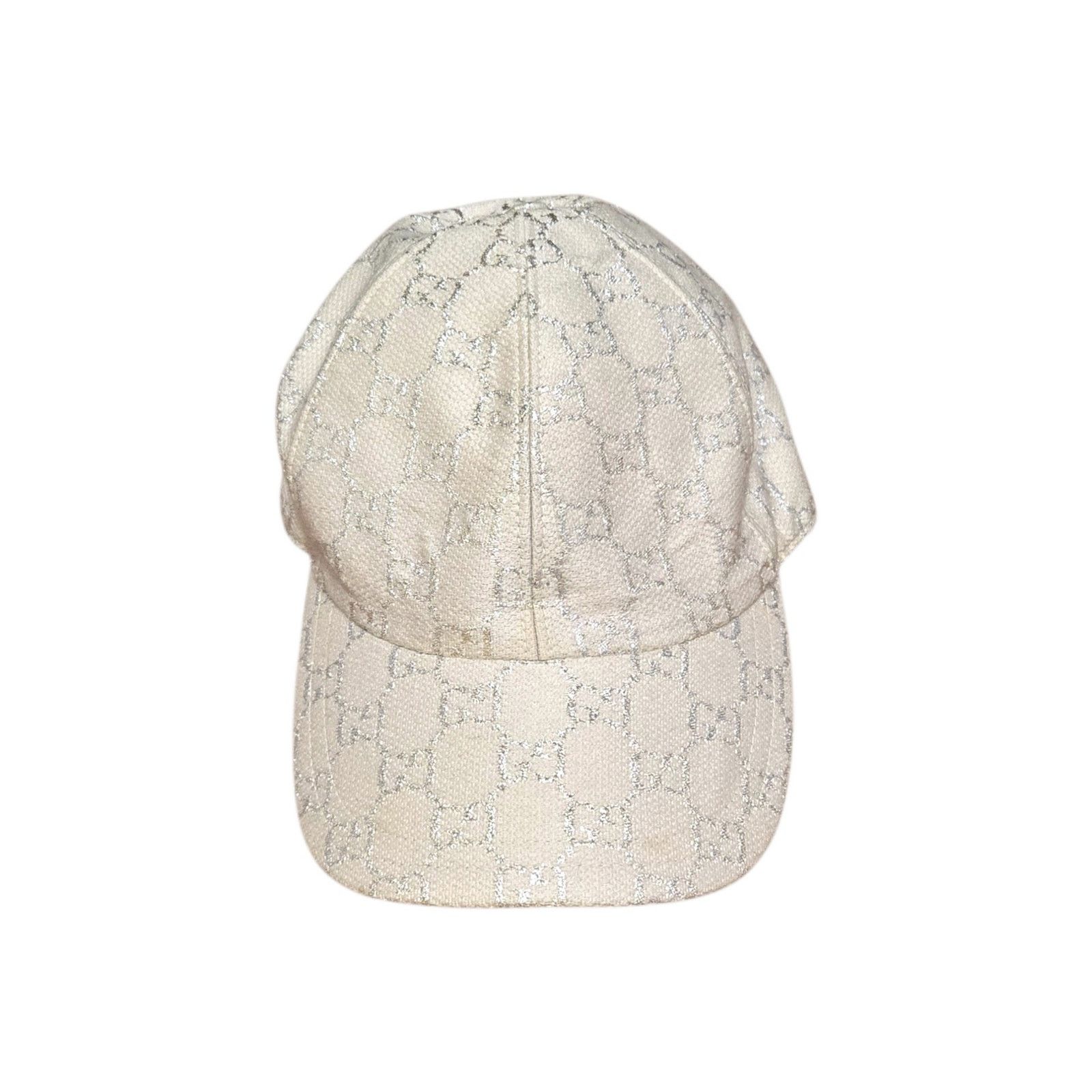 Gucci Gucci Canvas GG Monogram Ivory Silver Rush Baseball Hat Size ONE SIZE - 3 Thumbnail