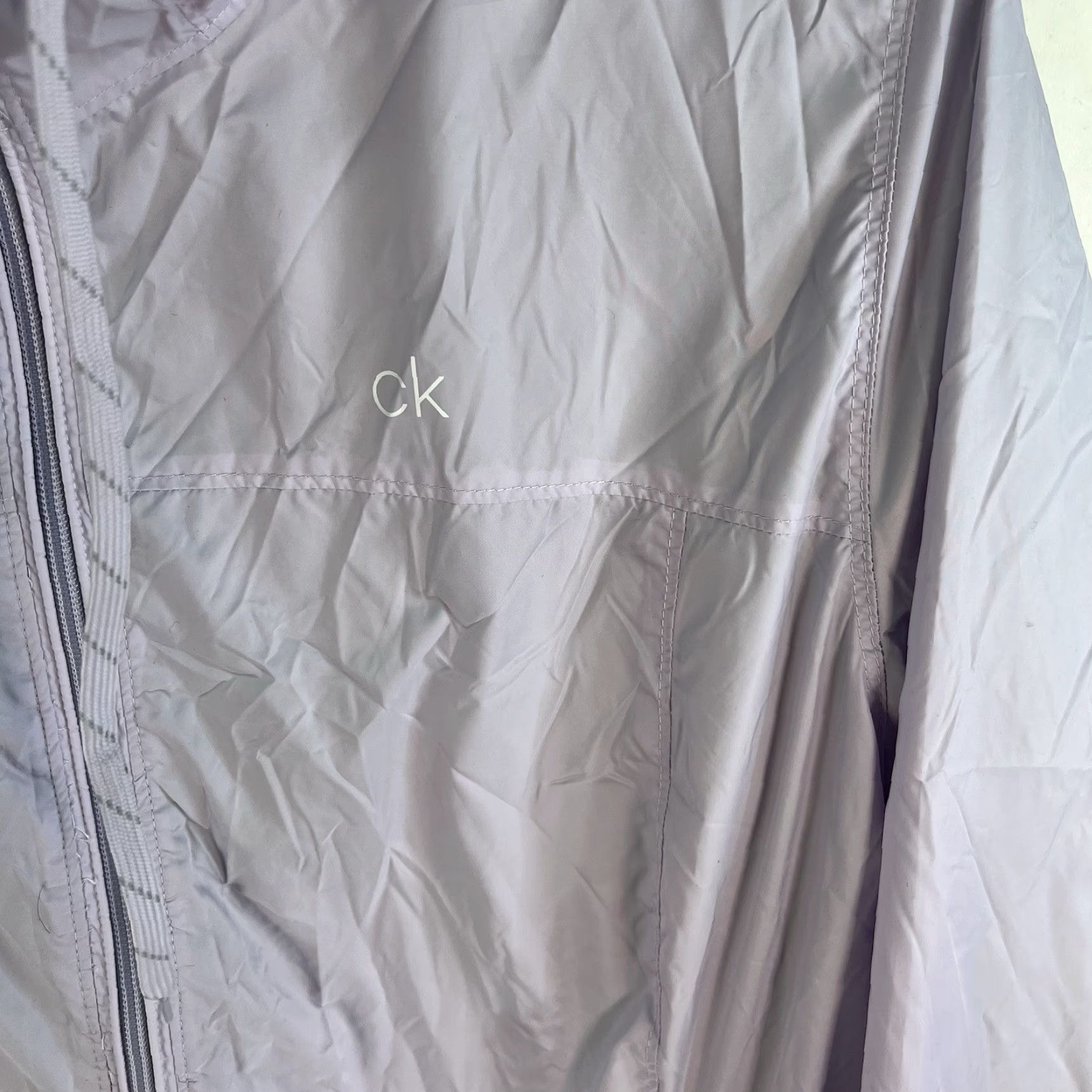 Calvin Klein Calvin Klein Windbreaker Hooded Full Zip 2XL Womens Purple Solid Softshell Zip Windbreaker, Casual, Travel, Workwear, Logo, Lined, Regular Fit Size XXL / US 16-18 / IT 52-54 - 3 Thumbnail