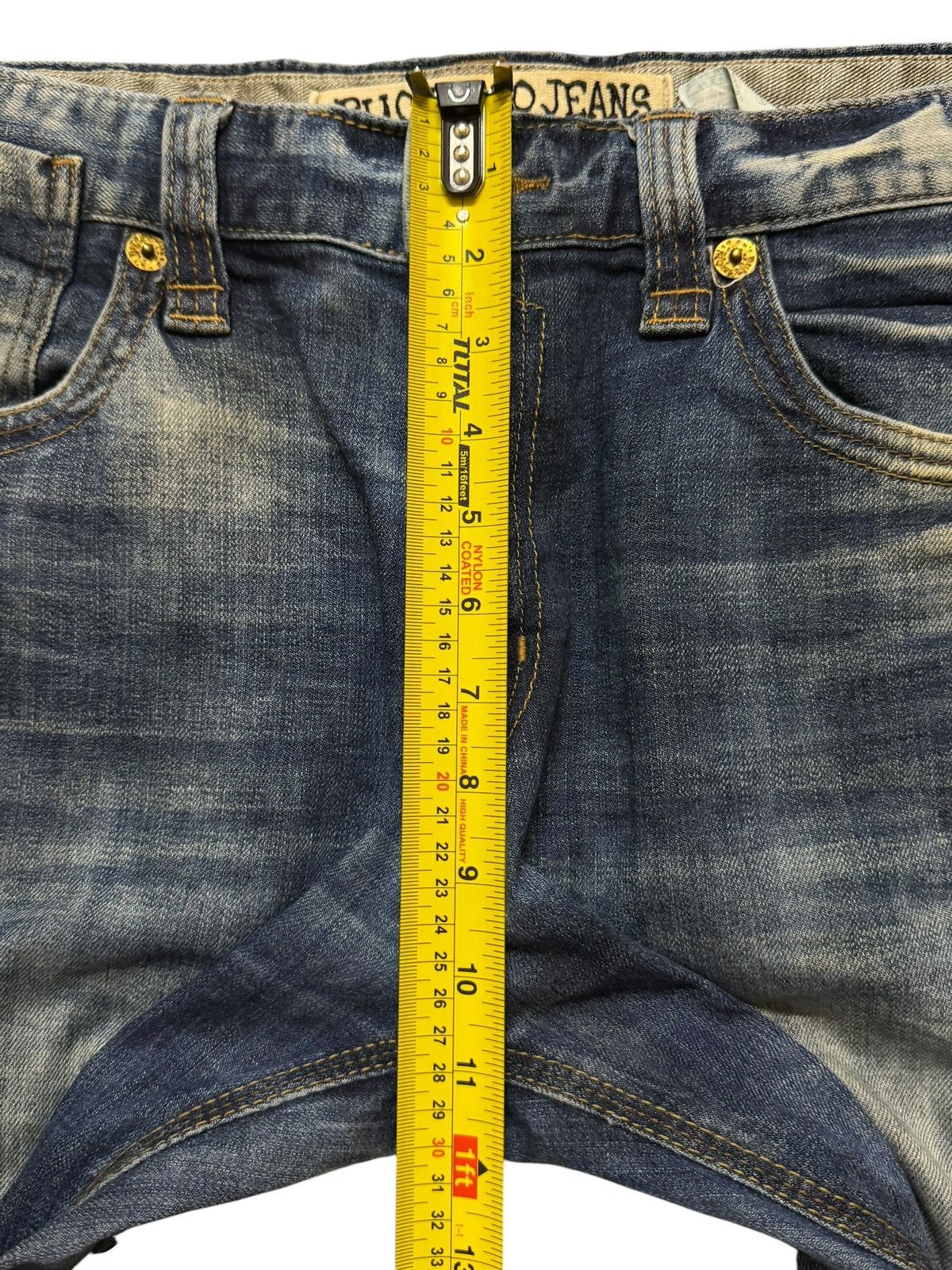 Japanese Brand Vintage Y2K Japanese Brand Blue Faded Wash Bleached Wide Leg Size US 35 - 11 Thumbnail