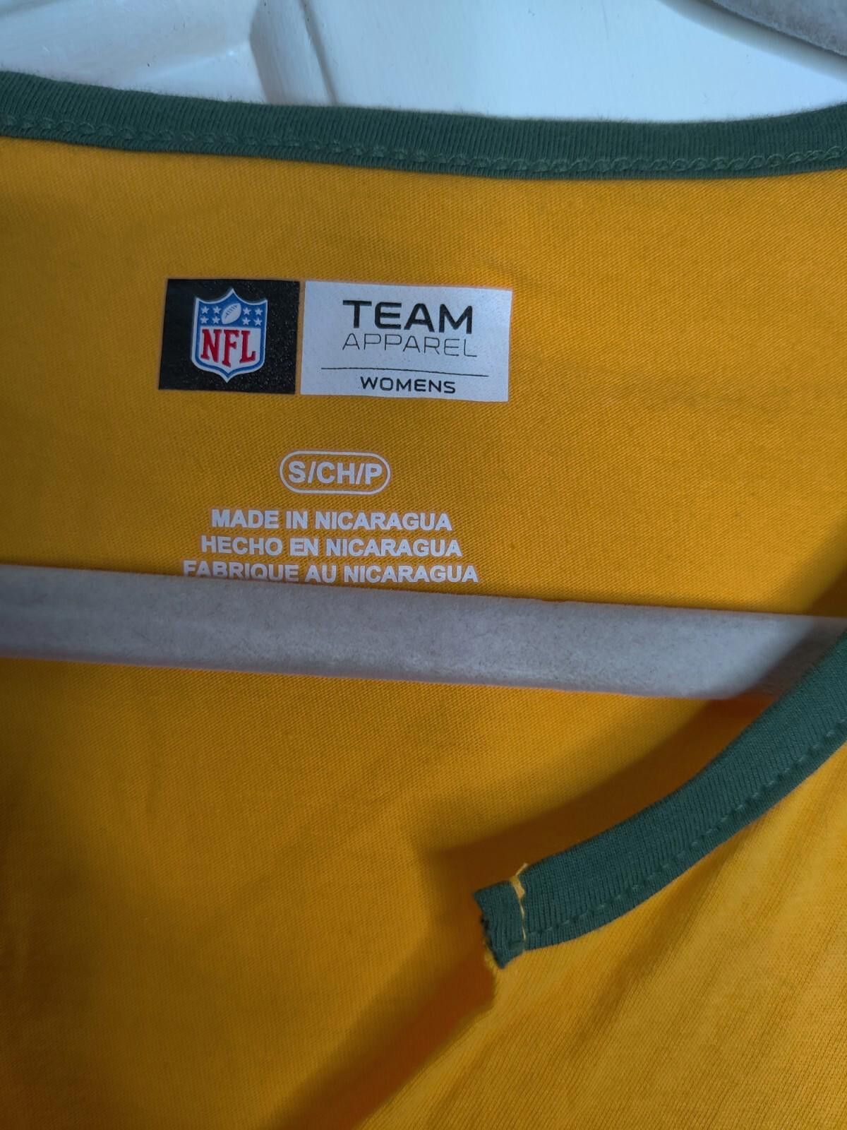Other Green Bay Packers Yellow V Neck Long Sleeve T Shirt Womens S Size S / US 4 / IT 40 - 7 Thumbnail
