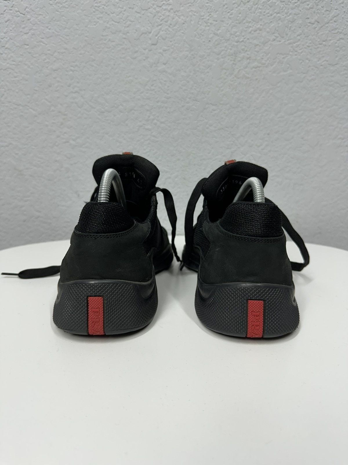 Prada Prada America's Cup Leather Low Top Sneakers Shoes Black Size US 8.5 / EU 41-42 - 5 Thumbnail