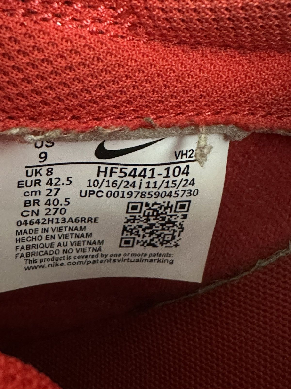 Nike Nike Dunk Low Retro University Red White HF5441-104 Size US 9 / EU 42 - 8 Thumbnail