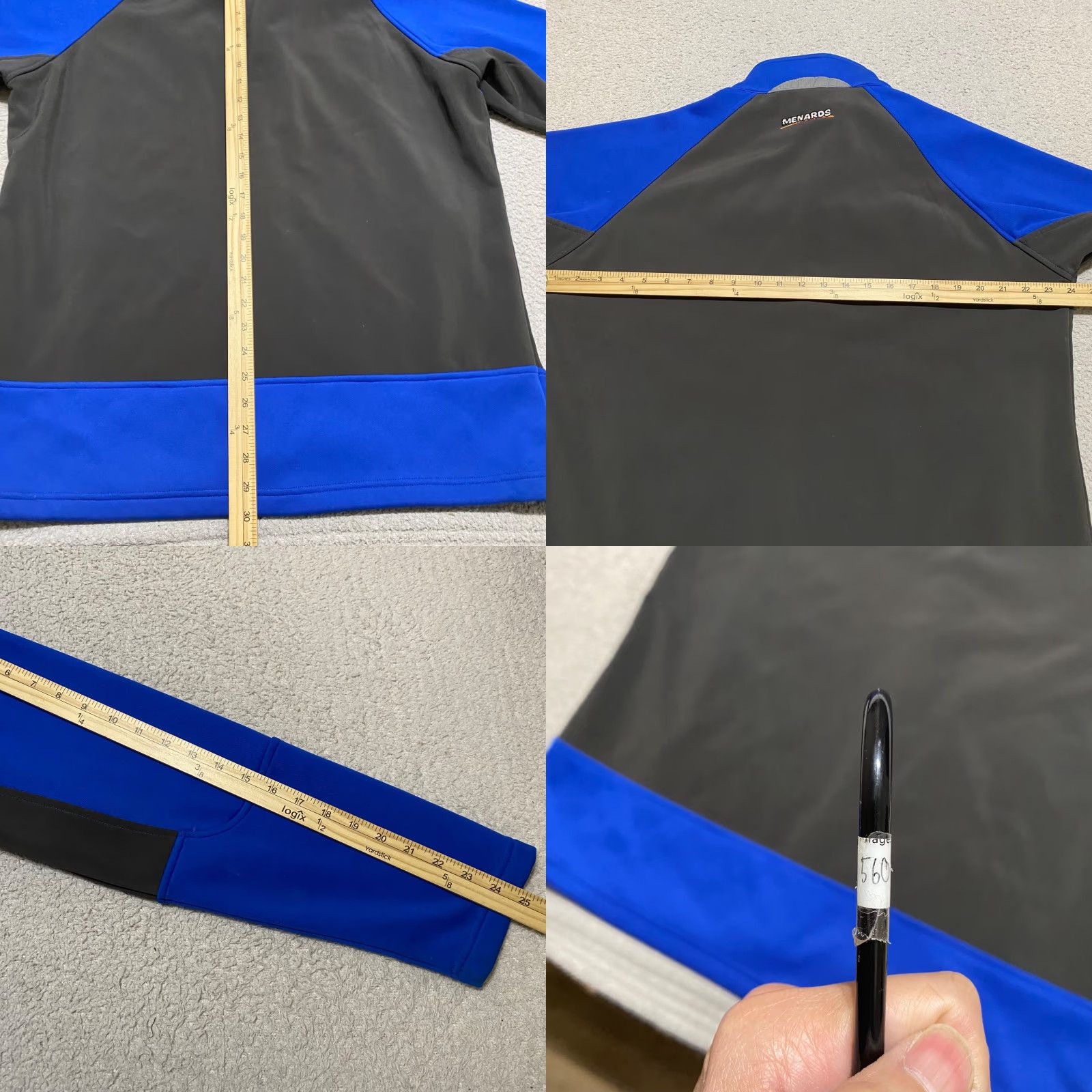 Vintage Menards Jacket Softshell LT Blue Full Zip Mens Big & Tall Size US L / EU 52-54 / 3 - 8 Thumbnail
