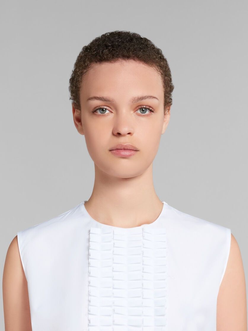 o1w1db11125 Poplin Sleeveless Shirt in White