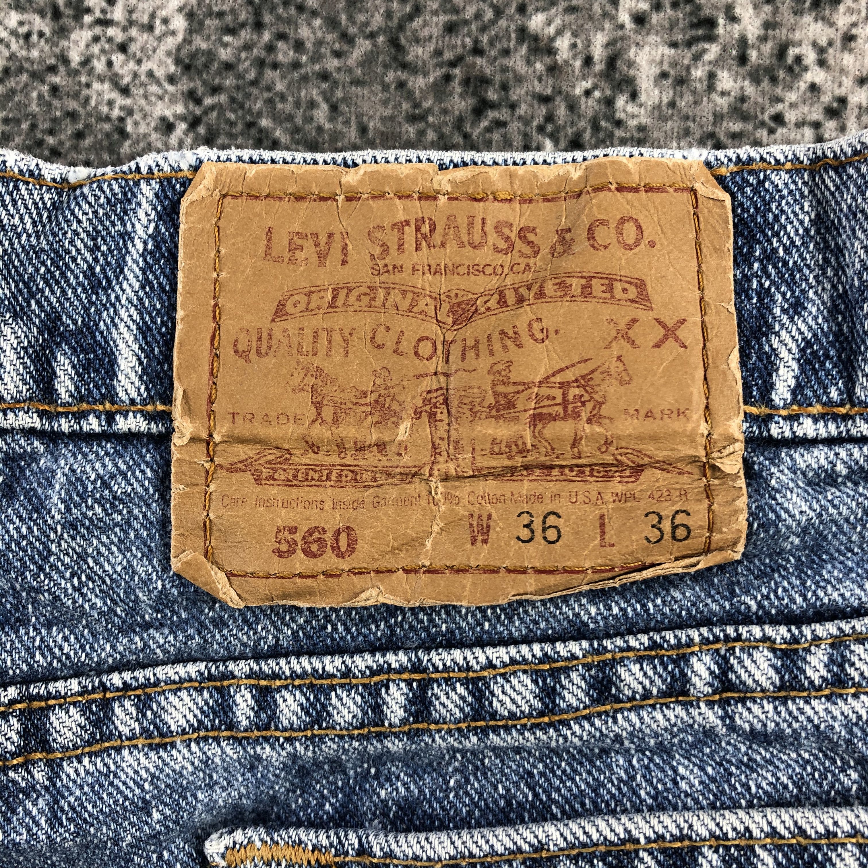 Levi's Vintage 90s Levi's 560 Jeans Medium Wash Denim KJ1015 Size US 36 / EU 52 - 5 Thumbnail