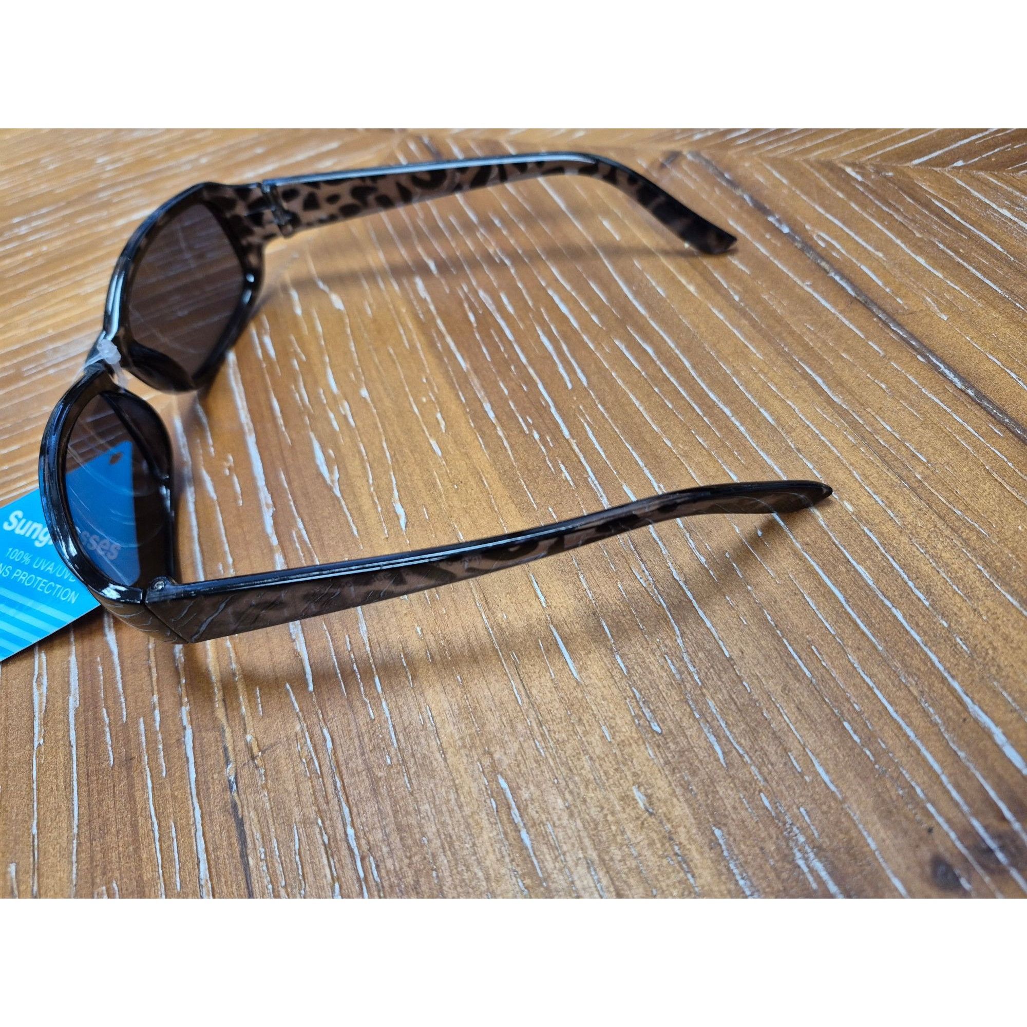 Other Black Leopard Print Rectangular Sunglasses With 100% UVA/UVB Size ONE SIZE - 2 Thumbnail