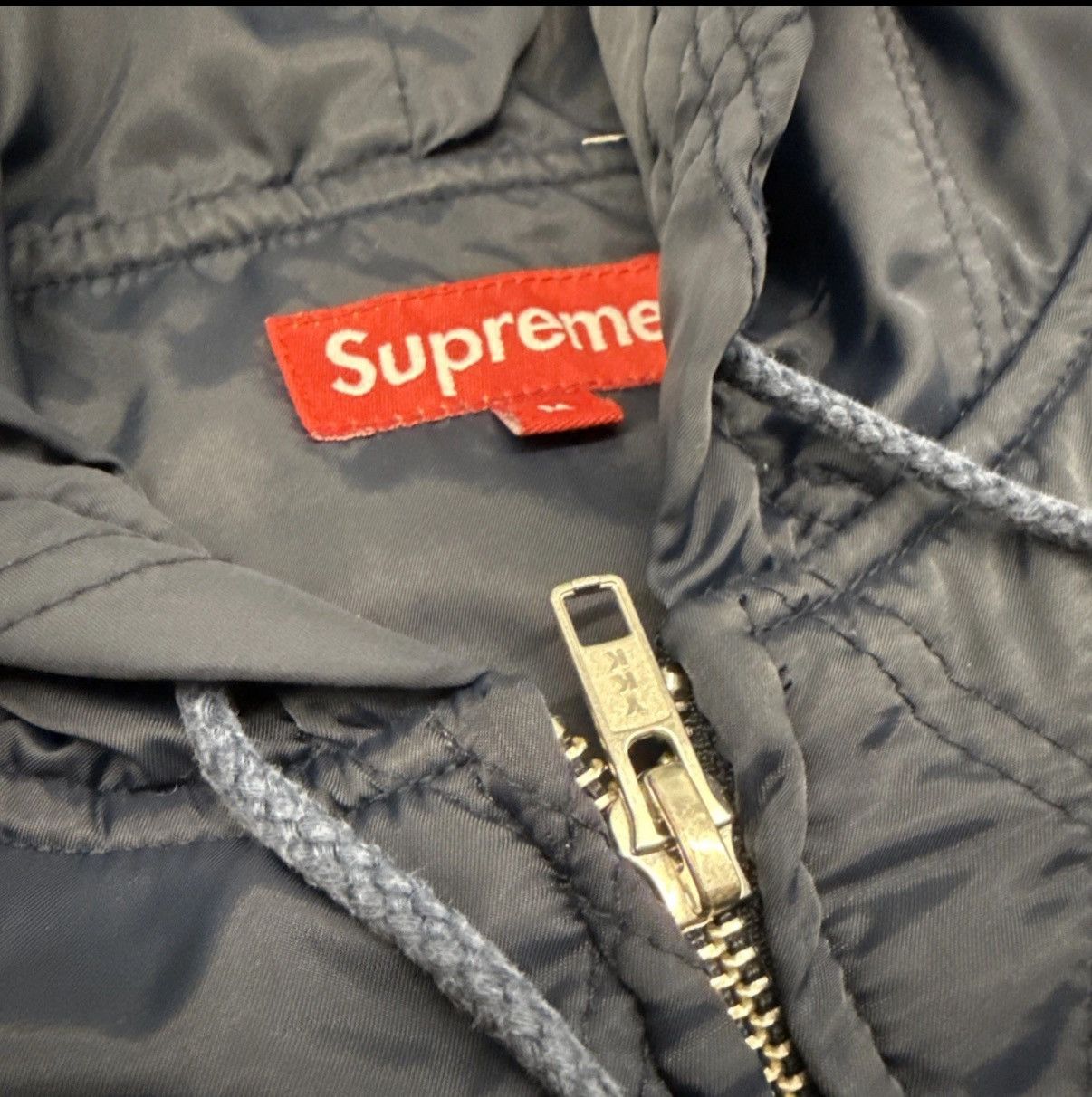 Supreme Supreme Quilted Hooded Jacket Blue M SS13 Checkered Flag OG Size US M / EU 48-50 / 2 - 9 Thumbnail