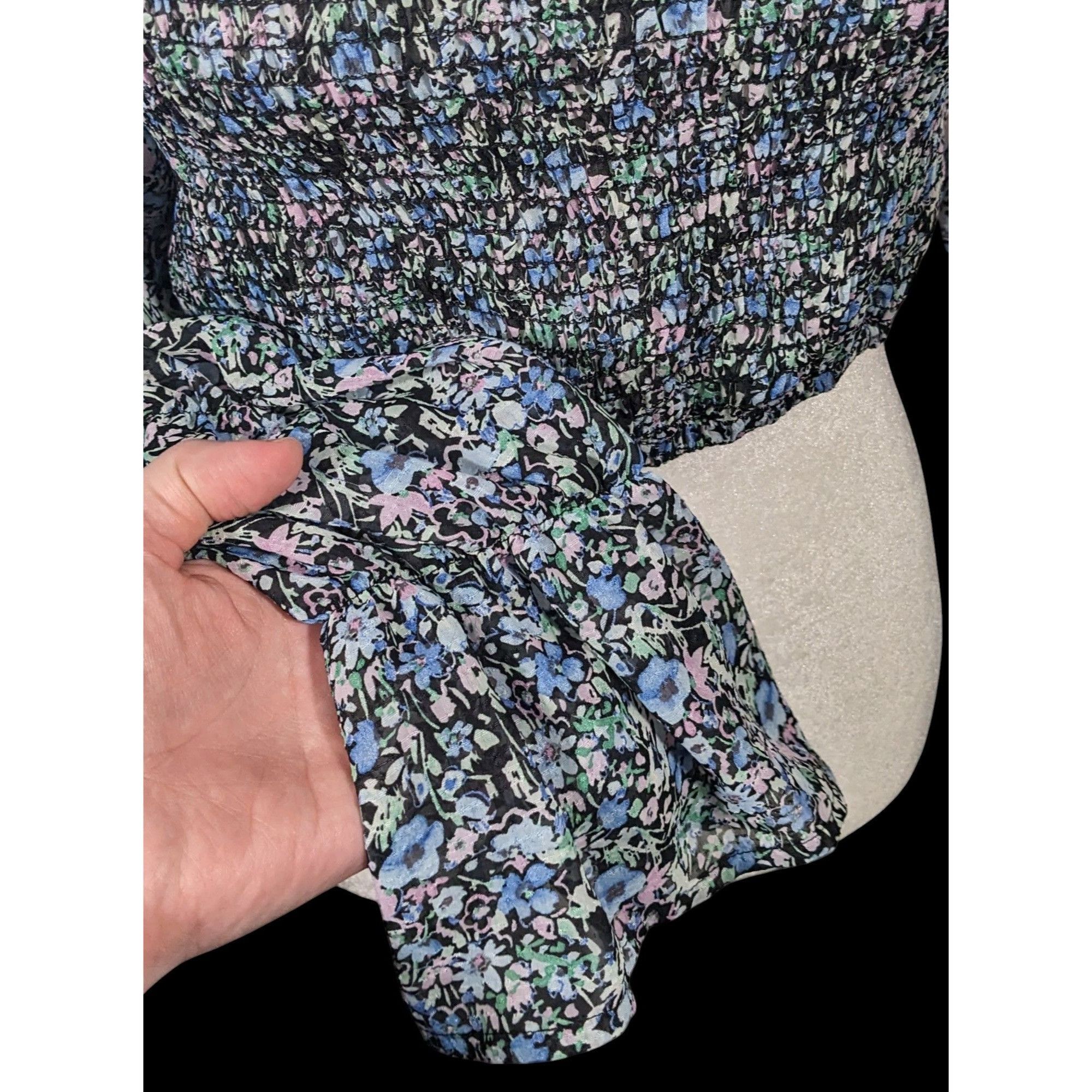 Other Between Ten Black Floral Jodie Top Size Small Size S / US 4 / IT 40 - 4 Thumbnail