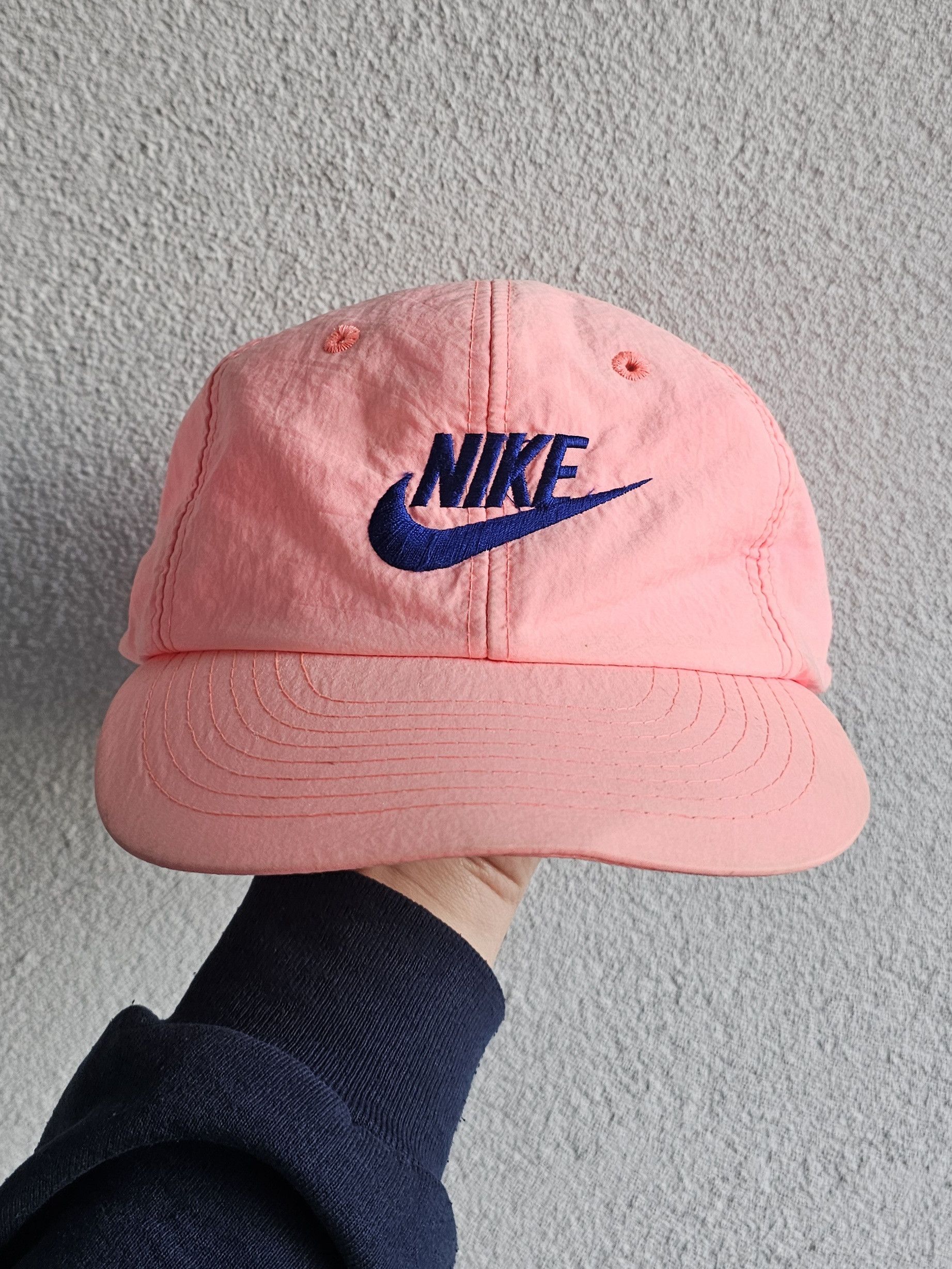 Nike Nike Vintage 90's Pink Nylon Hat Size ONE SIZE - 1 Thumbnail