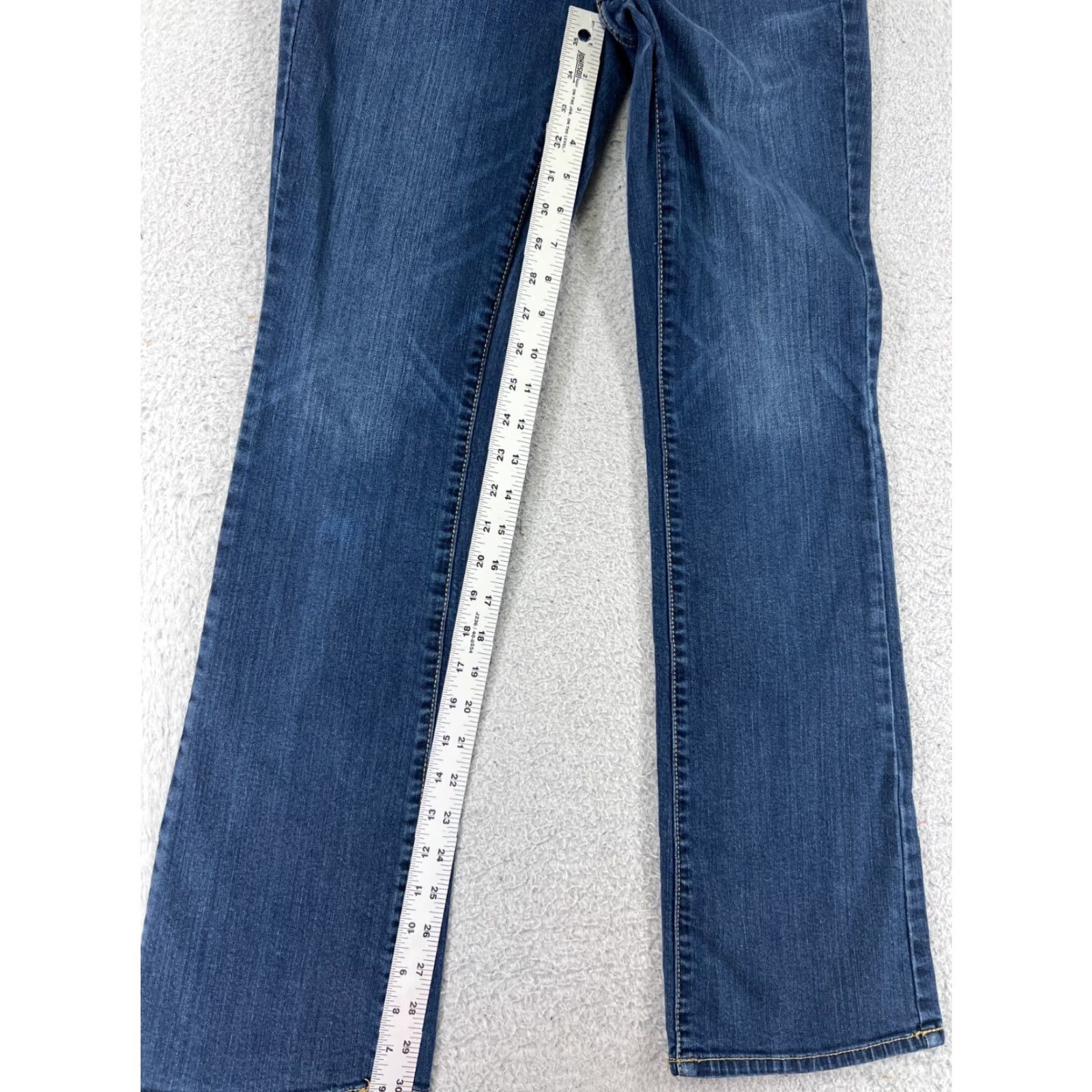 Merona VINTAGE Merona Pants Womens 4 Blue Denim Jeans Low Rise Bootcut Cotton Blend Jeans Size 27" / US 4 / IT 40 - 7 Thumbnail