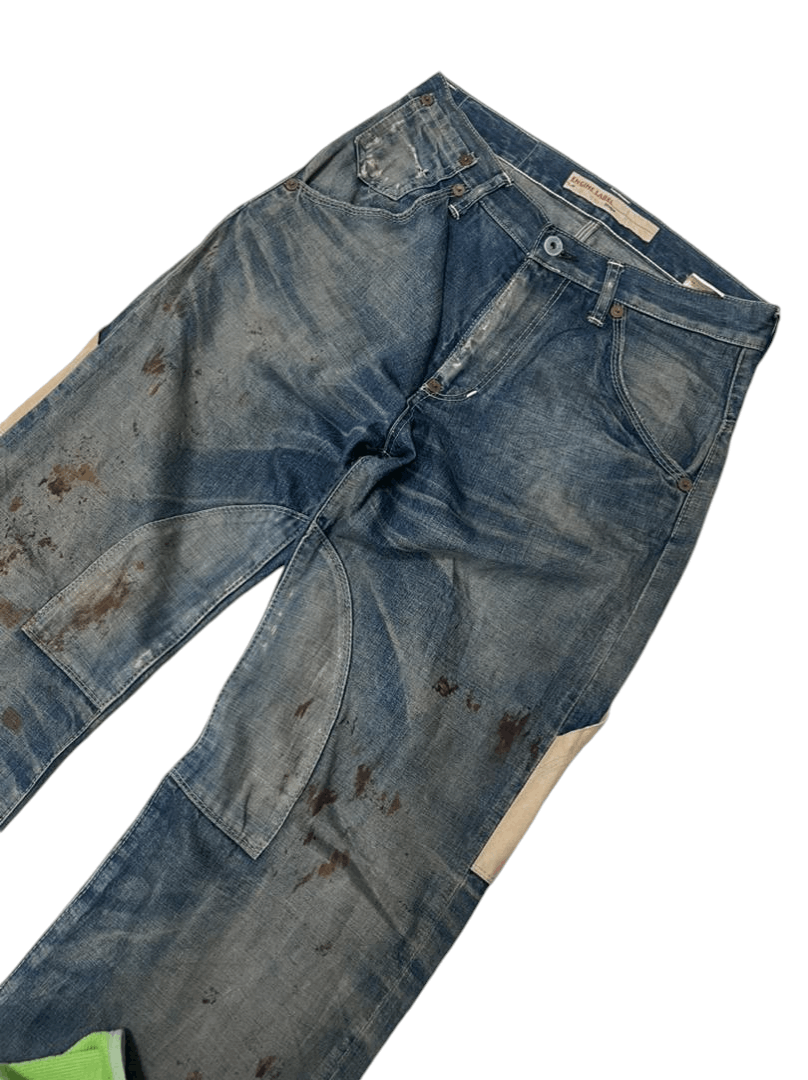 Japanese Brand 💥Flared Kapital Style Engine Label Japanese Denim💥 Size US 31 - 4 Thumbnail