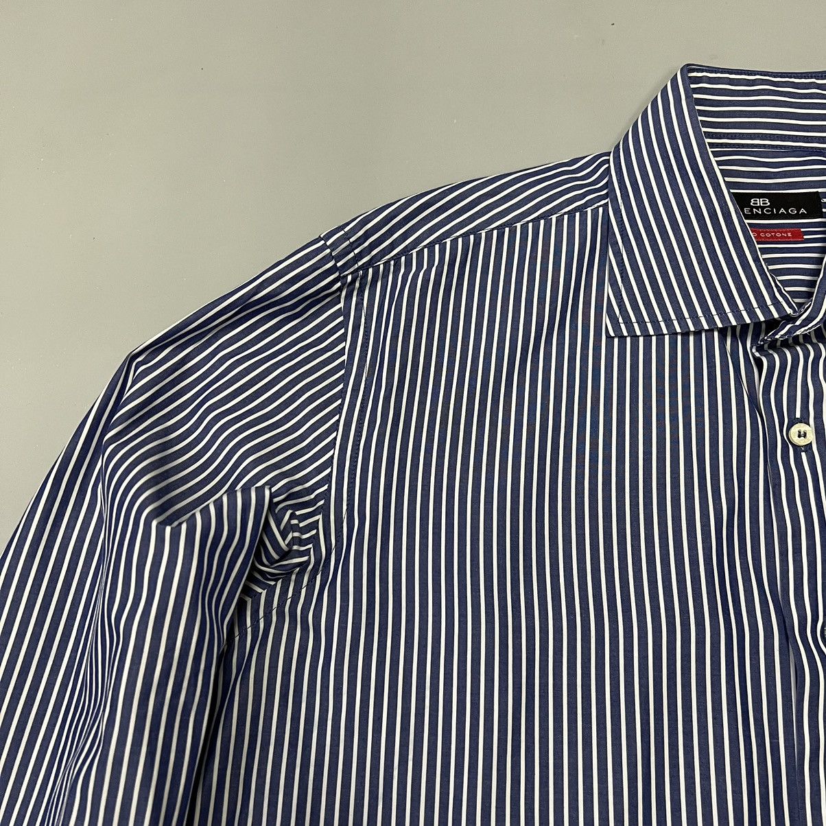 Balenciaga Balenciaga Button Ups Striped Shirt Size US M / EU 48-50 / 2 - 5 Thumbnail