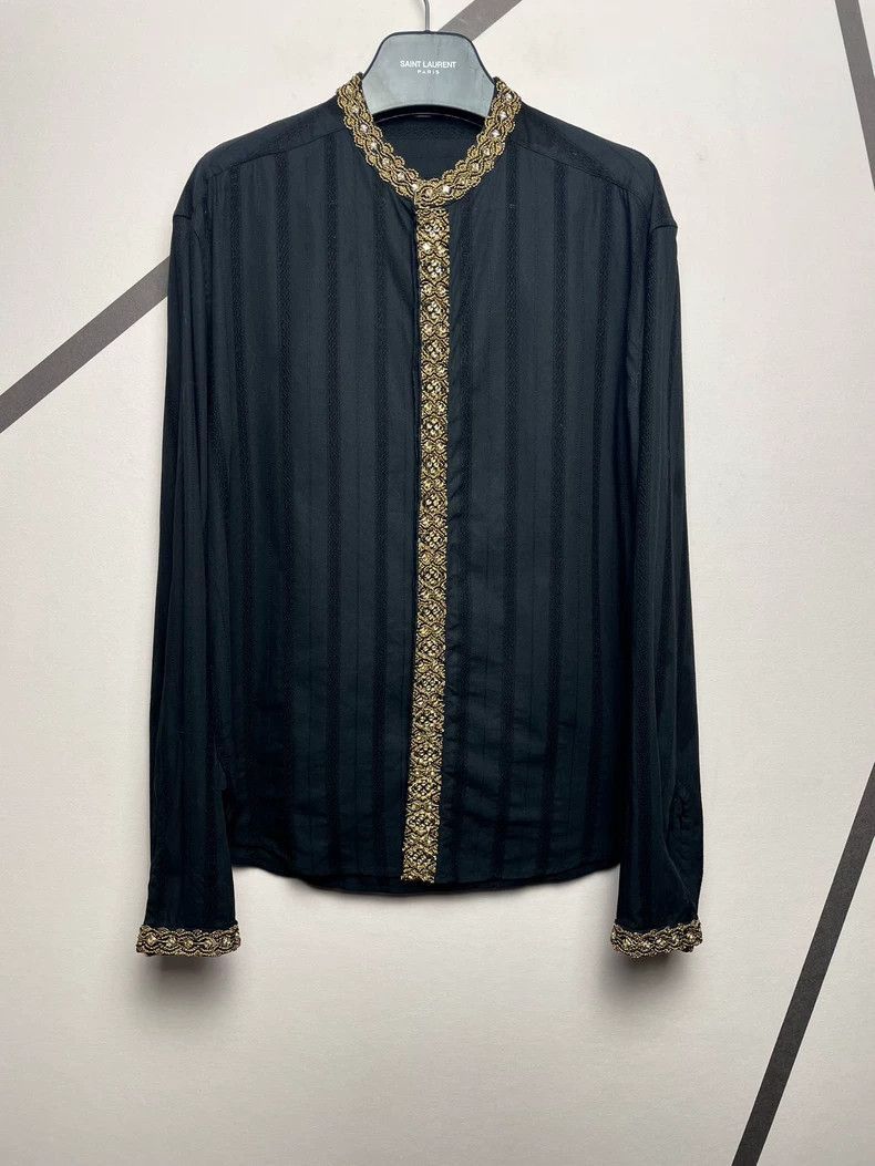 Saint Laurent Paris Saint Laurent Paris Golden bead palace shirt-2506 Size US S / EU 44-46 / 1 - 1 Thumbnail