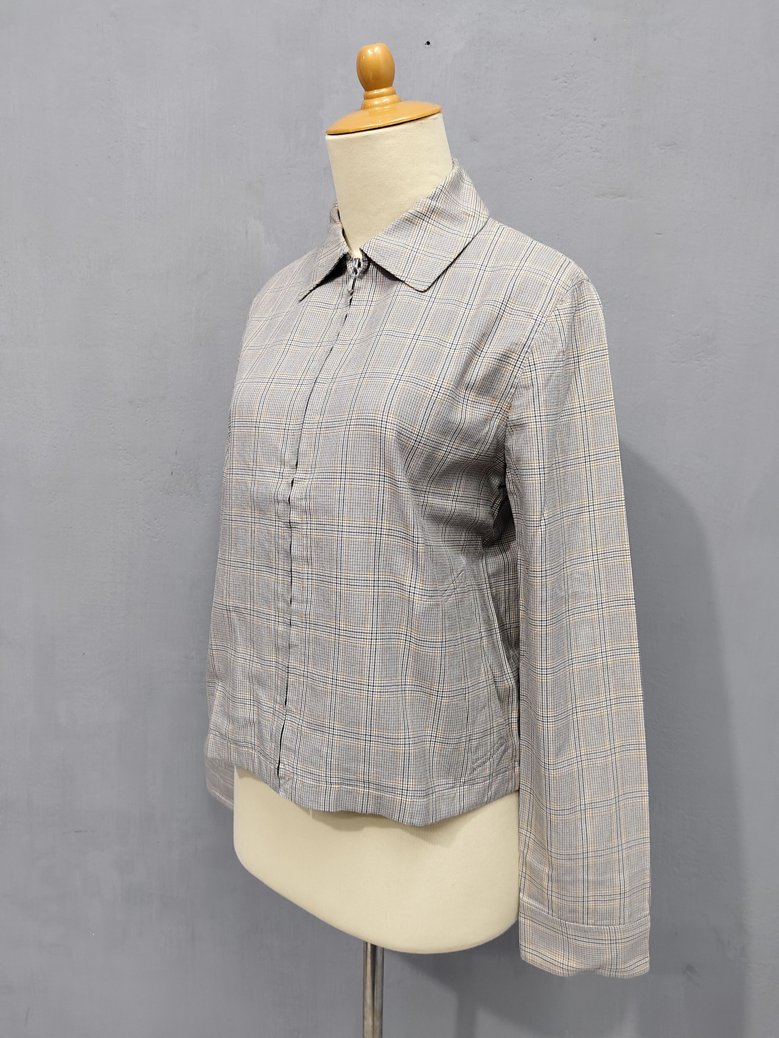 Margaret Howell 90s Margaret Howell- British Minimal Tailored Check Jacket Size M / US 6-8 / IT 42-44 - 3 Thumbnail