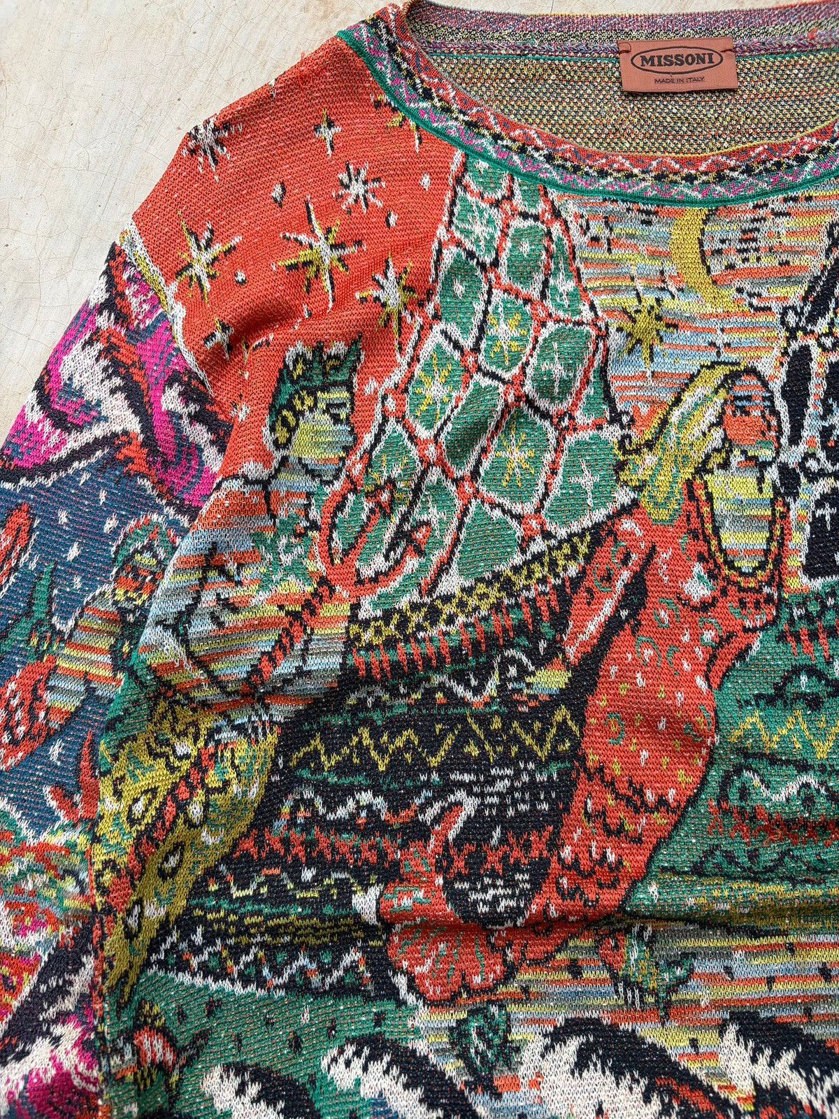 Missoni Vintage 90s Missoni 3D Knit Sweater Size US S / EU 44-46 / 1 - 7 Thumbnail
