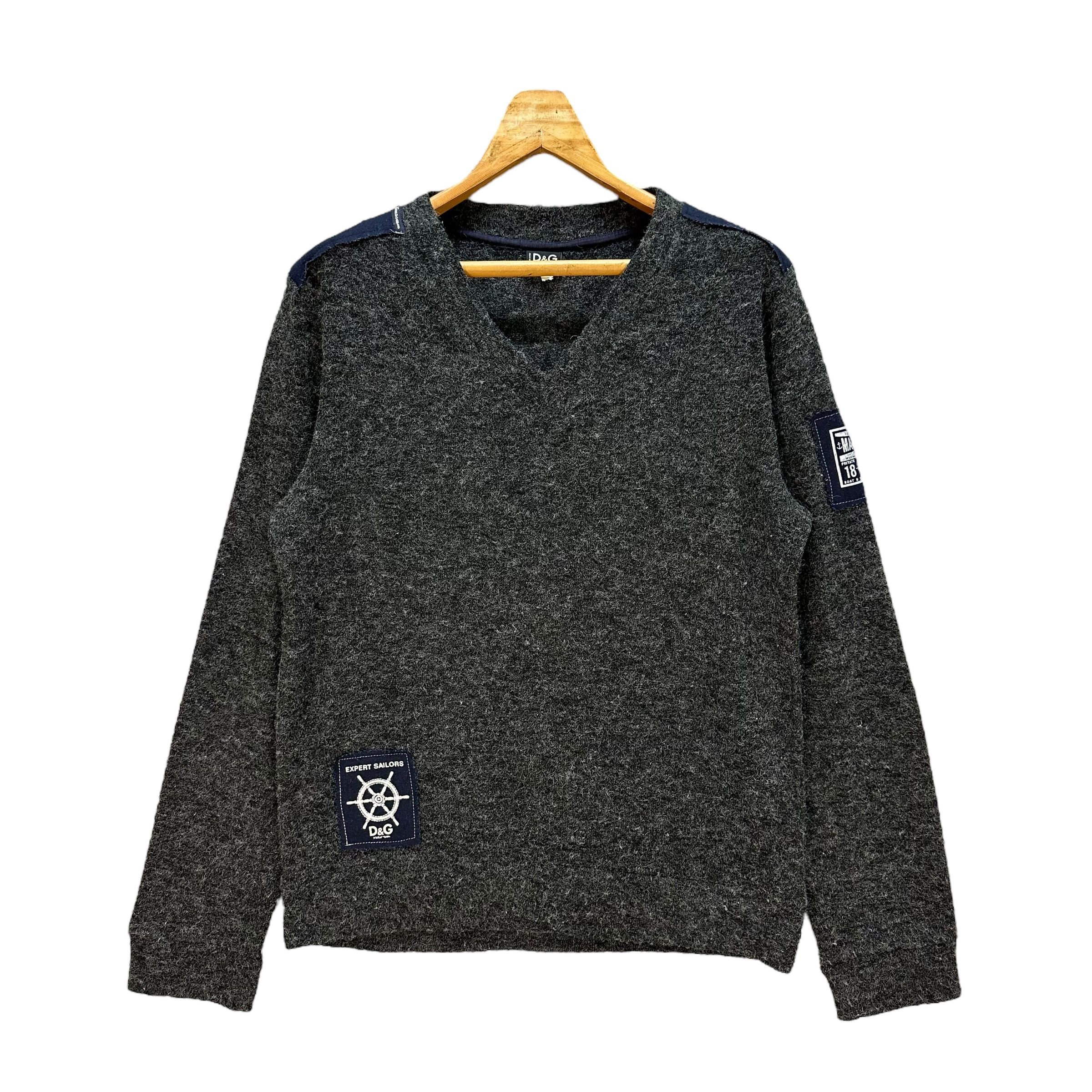 Dolce & Gabbana DOLCE & GABBANA SAILING MASTER V NECK SWEATER #A55-1256 Size US L / EU 52-54 / 3 - 3 Thumbnail