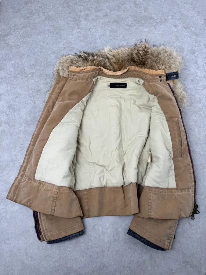 Dsquared2 AW2002 Dsquared2 Fur Hooded Beige Jacket Size US M / EU 48-50 / 2 - 11 Thumbnail