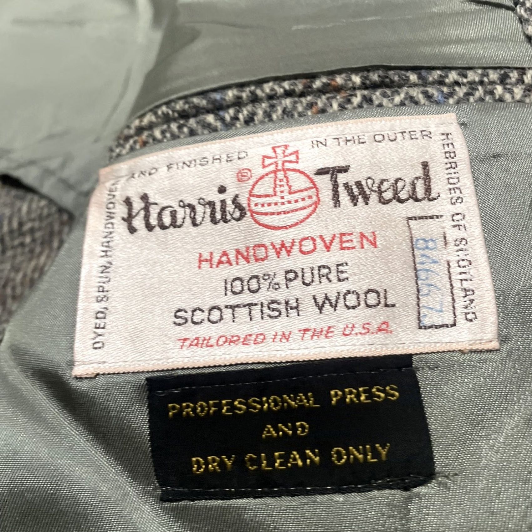 Harris Tweed VINTAGE Harris Tweed Sport Coat Men 40 Gray Herringbone Wool 2 Piece Single-Breasted Notch Lapel 1960s USA Brown/Blue/Orange Stripe Mens Size US XXS / EU 40 - 7 Thumbnail
