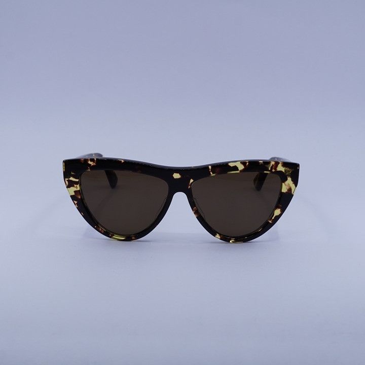 Bottega Veneta Bottega Veneta BV1018S 002 Sunglasses Havana Cat Eye Frame Size ONE SIZE - 6 Thumbnail