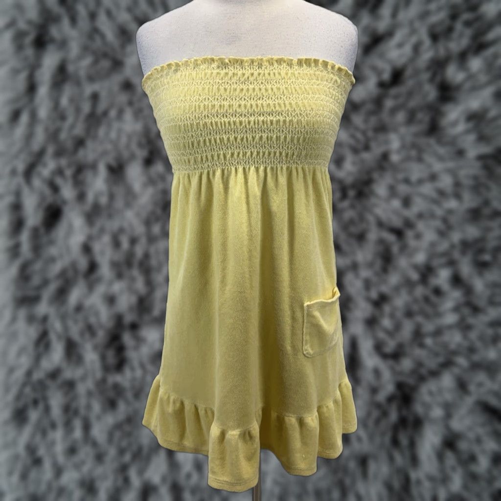 VINTAGE Juicy Couture Cover Up Shirt or Dress? Wait: It's a Terry Cloth  Smocked Tube Dress