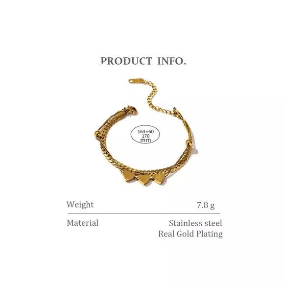 The Unbranded Brand Women Charm Heart Round Pendant Bracelet Size ONE SIZE - 5 Thumbnail