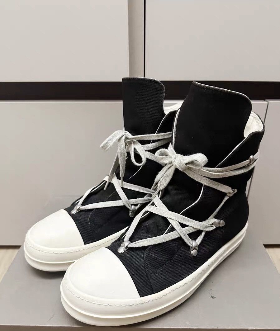 Rick Owens Rick Owens DRKSHDW High-Top Canvas Multi-Lace Size US 7 / EU 40 - 2 Thumbnail