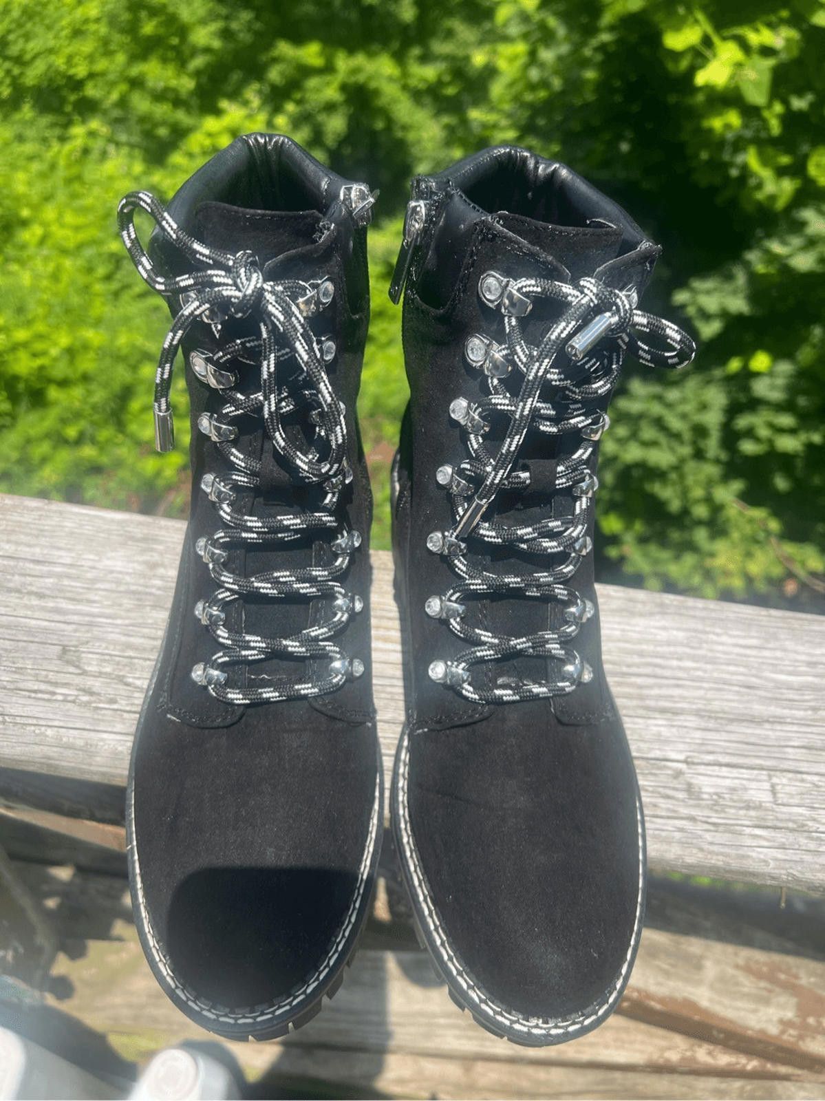 Designer JLO Jennifer Lopez Combat Boots, Women's Sz 9 Black NWB Size US 9 / IT 39 - 6 Thumbnail