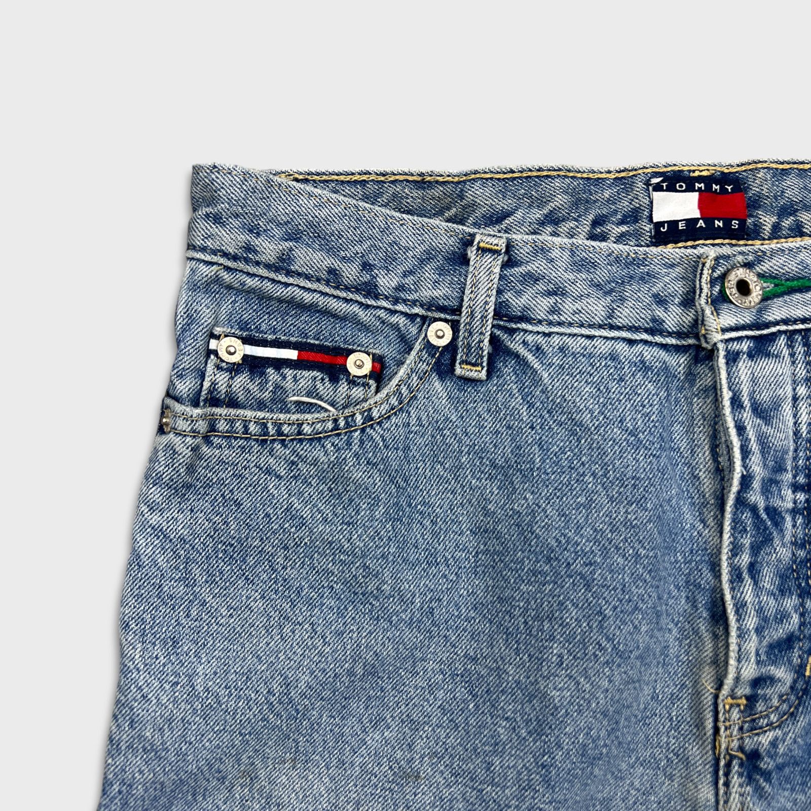 Tommy Hilfiger × Vintage Vintage 90s Tommy Hilfiger Jeans 32x29 Straight Denim Pants Size US 32 / EU 48 - 3 Thumbnail