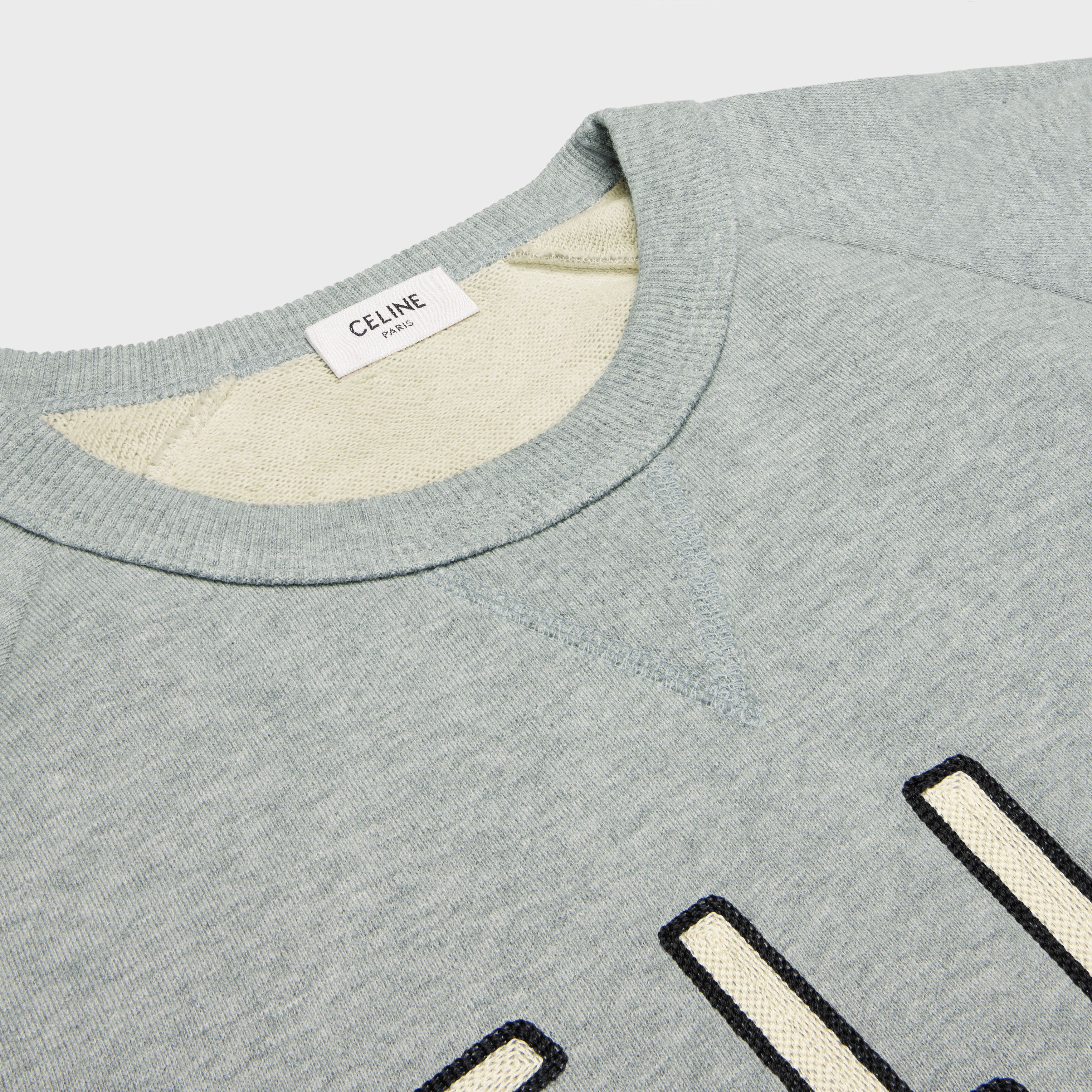 Celine o1bcso1str0925 2Y28D670Q Loose Sweatshirt Grey Melange/Ecru Size US S / EU 44-46 / 1 - 3 Thumbnail