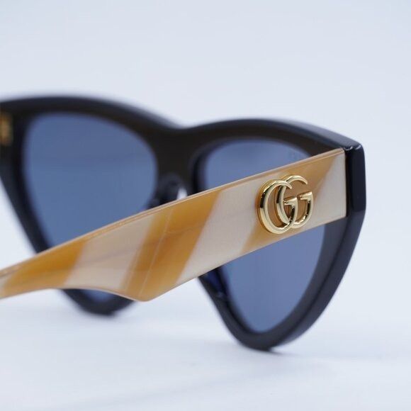 Gucci New Gucci GG1333S 004 Sunglasses - Black Frame, Blue Lenses Size ONE SIZE - 8 Thumbnail