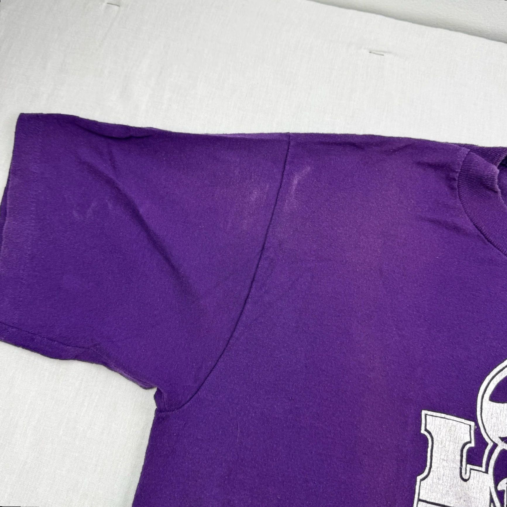 Jerzees Vintage 70s Long Horn Steaks T Shirt Adult Large Purple Graphic Barbque Party Size US L / EU 52-54 / 3 - 3 Thumbnail